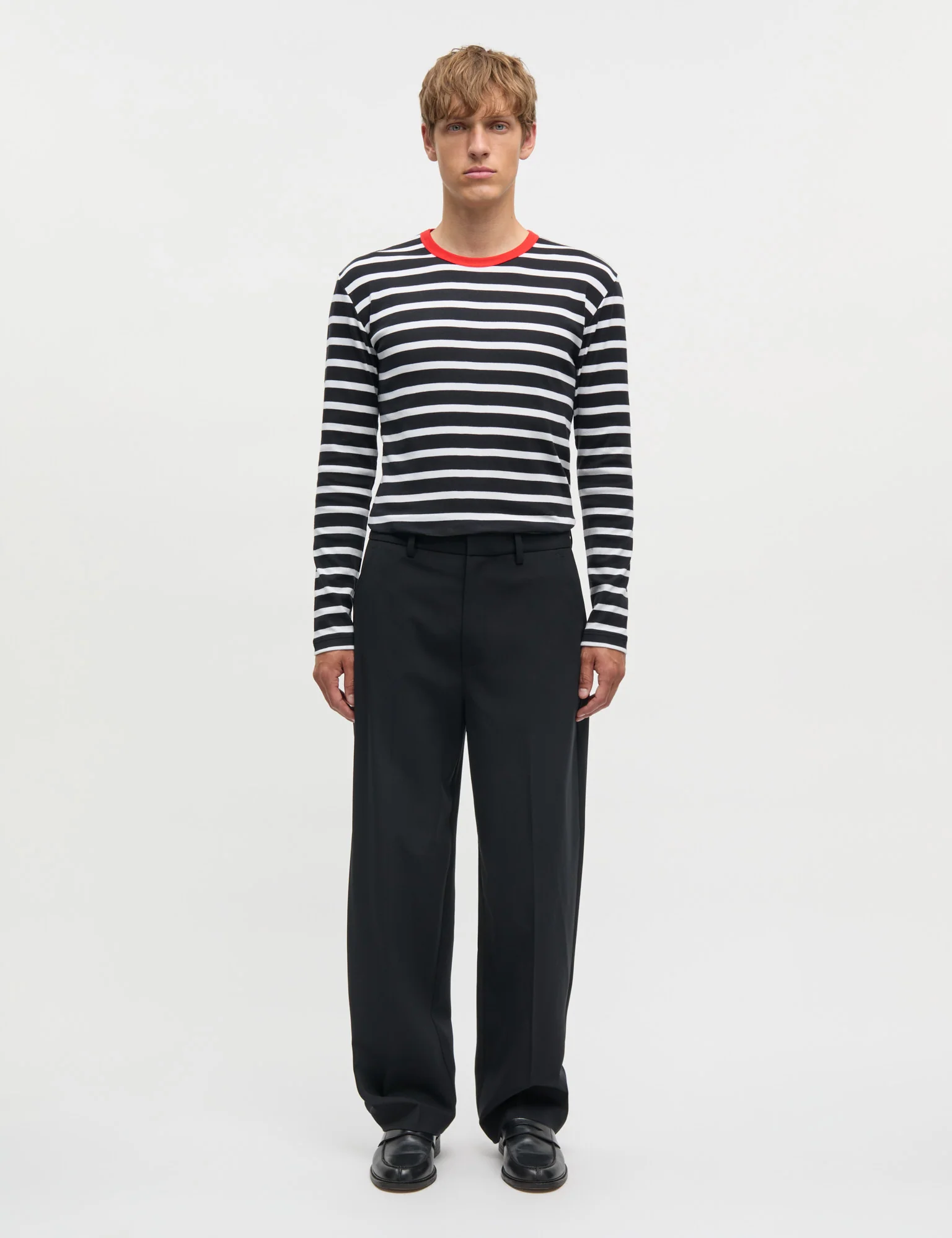 Dense Weave Henry Pants, Black - Image 2