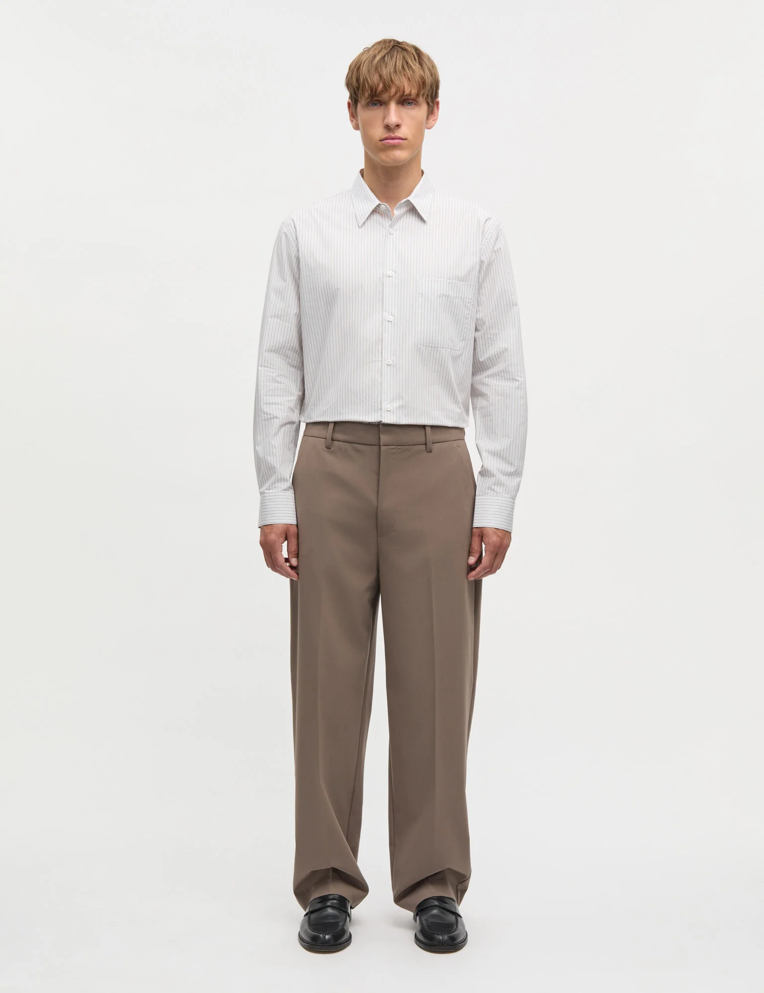 Dense Weave Henry Pants, Walnut - Image 2