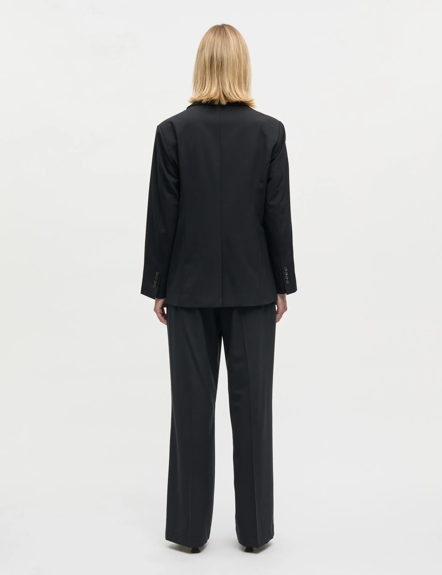 Dense Weave Less Blazer, Black - Image 4