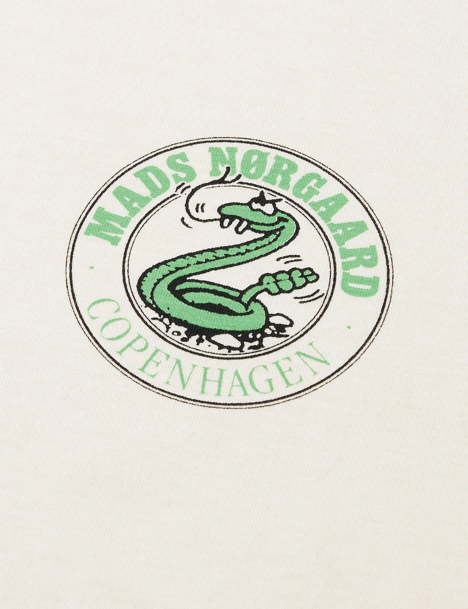 Dry Single Teddy Tee, Vanilla Ice/Verdant Green - Image 4