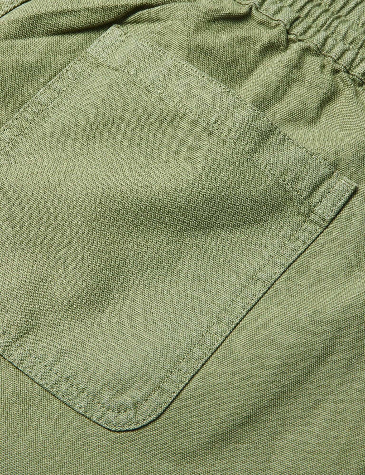 Dyed Canvas Beach Shorts, Oil Green - Image 3