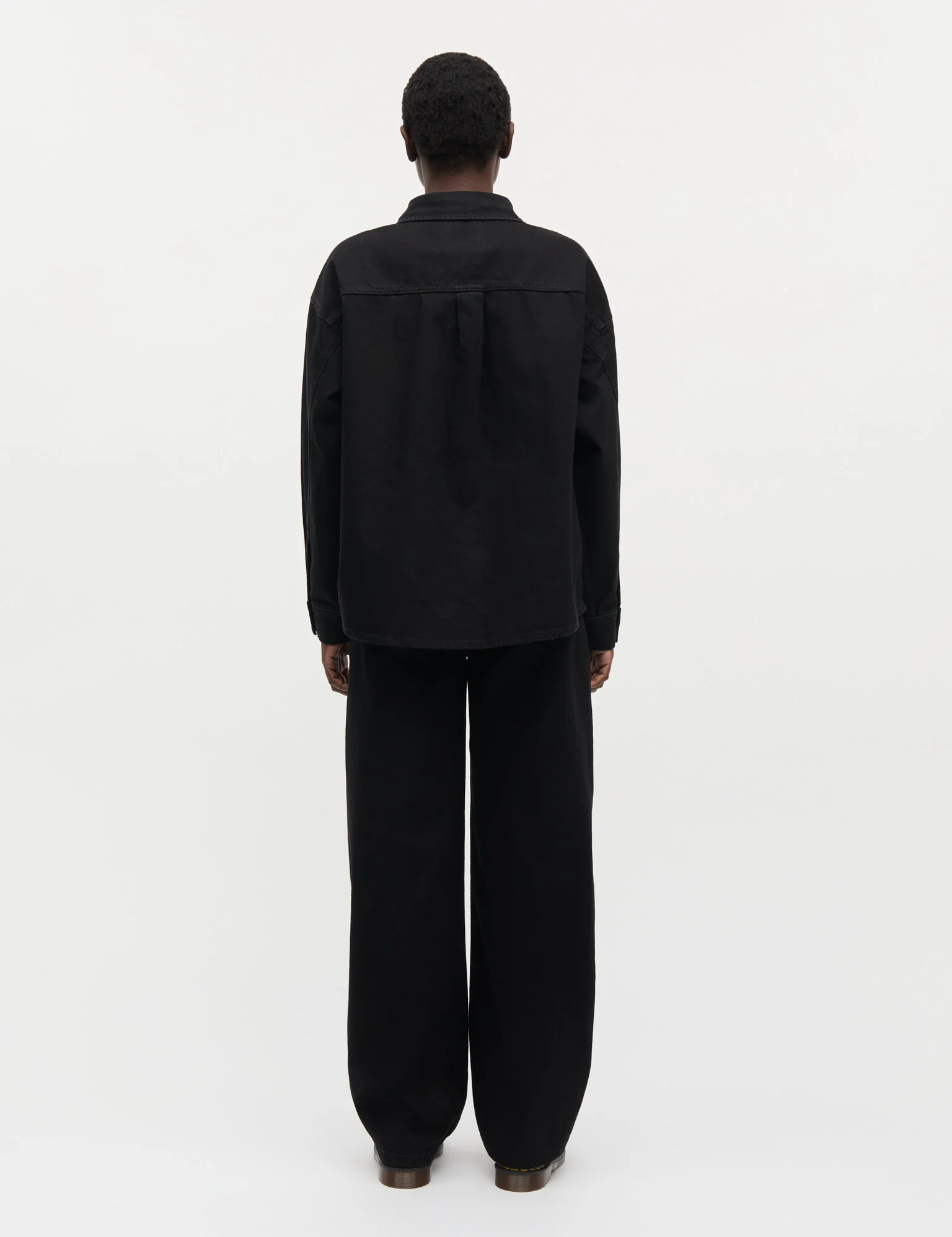 Dyed Denim Gisla Shirt, Black - Image 4