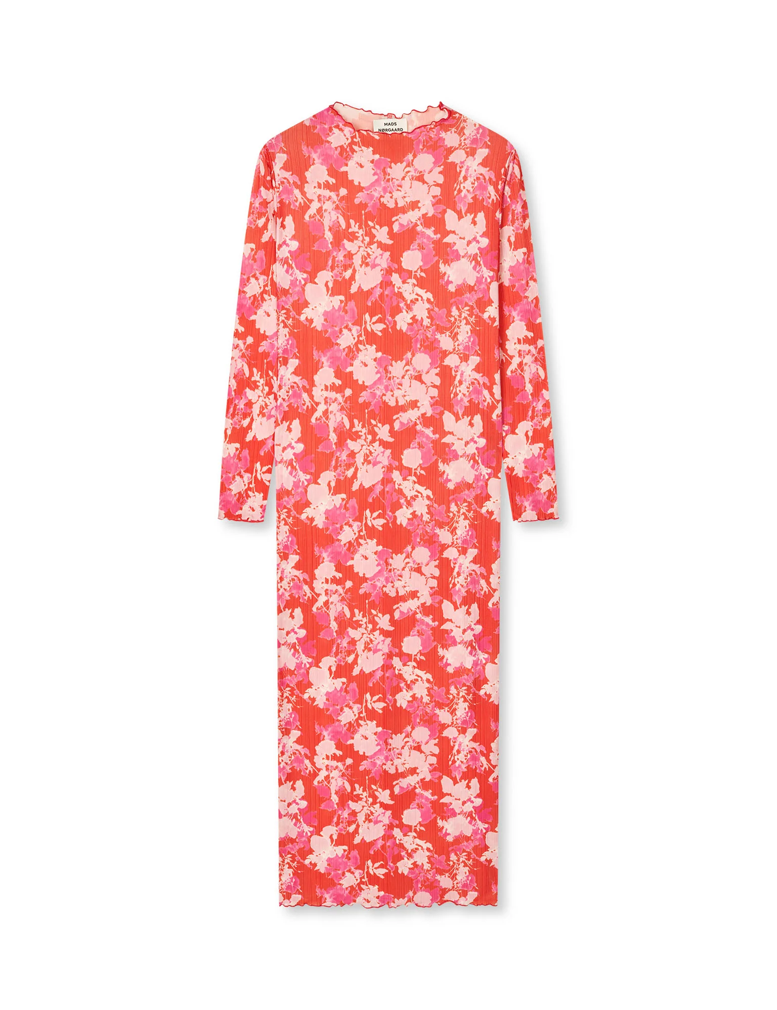 Fancy Jersey Melanie Dress, AOP Rose/Fiery Red
