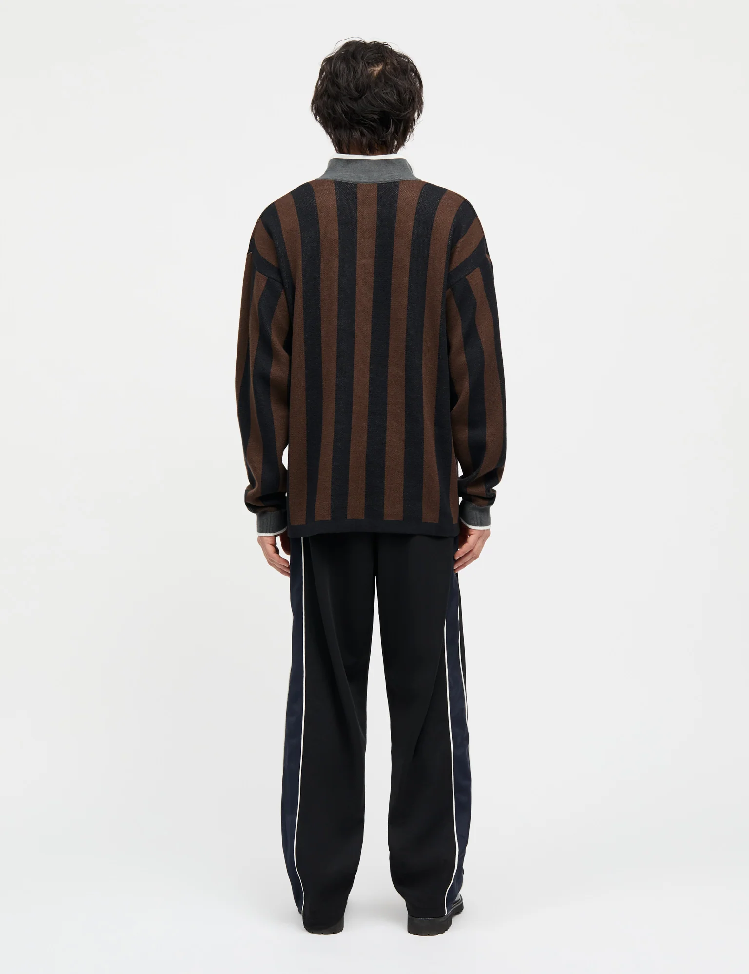 Fancy Liam Football Knit, Black/Demitasse - Image 4