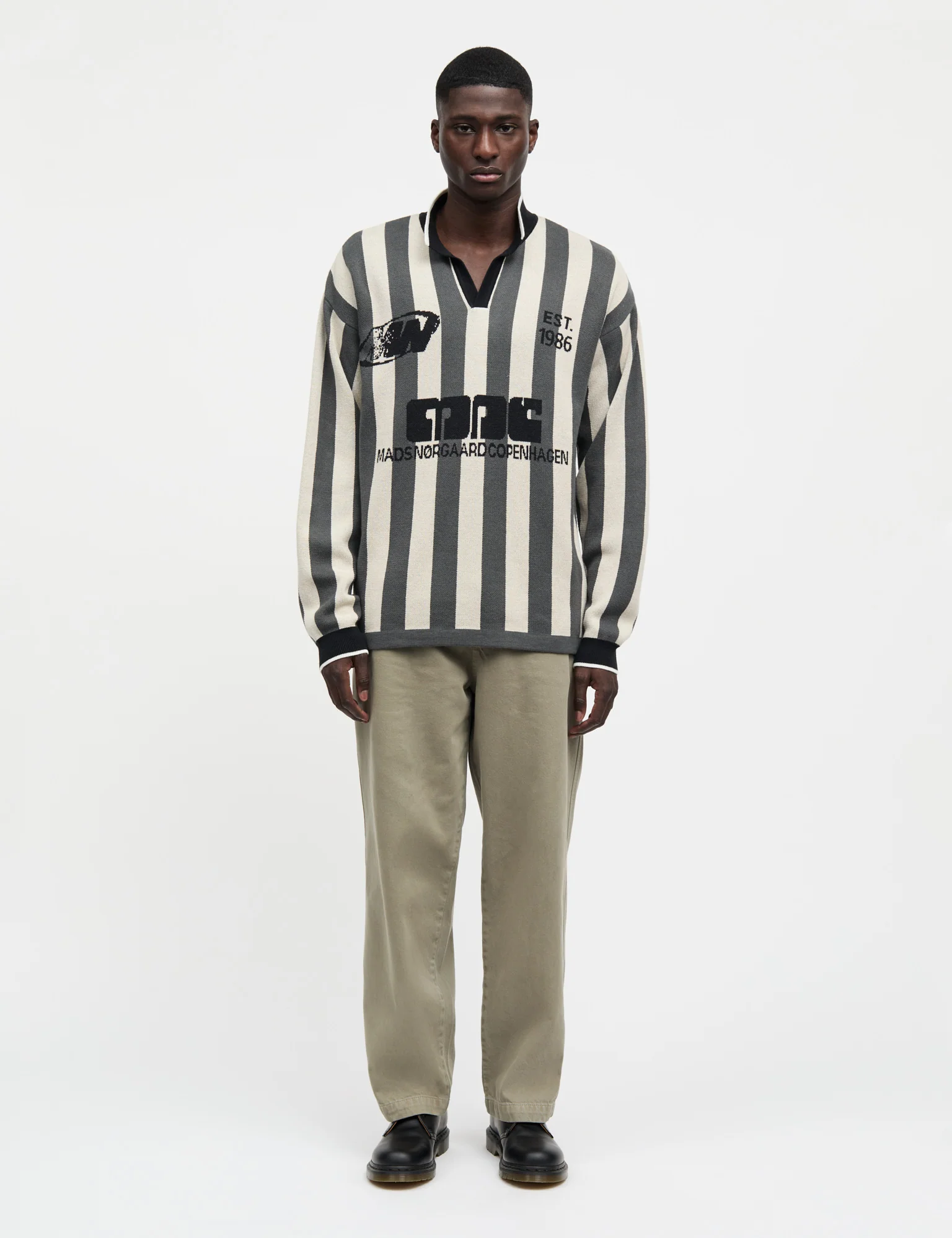 Fancy Liam Football Knit, Rainy Day/Asphalt - Image 2