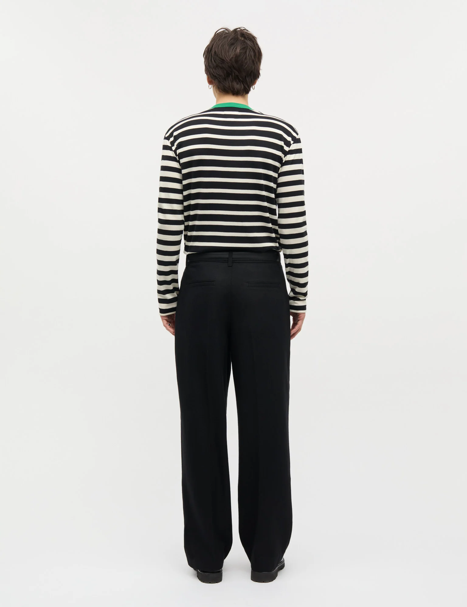 Fancy Wool Henry Pants, Black - Image 3