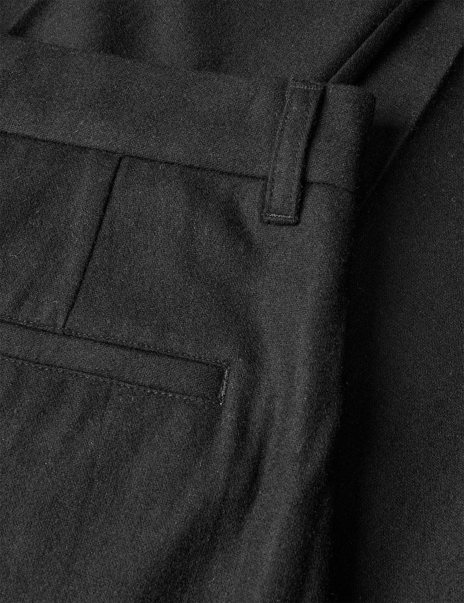 Fancy Wool Henry Pants, Black - Image 4