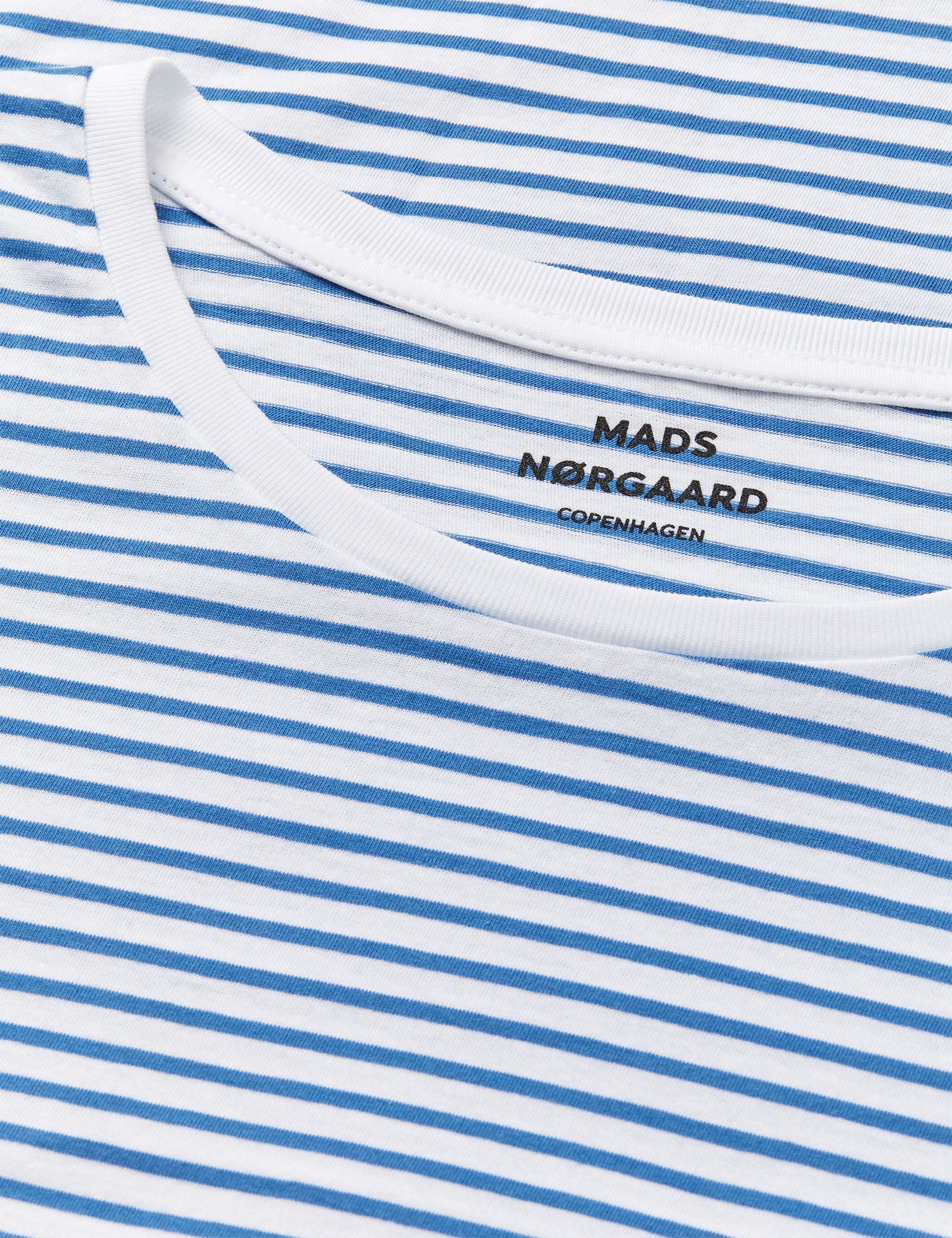 Fine Jersey Stripe Teasy Tee FAV, Brilliant White/Bright Cobalt - Image 5