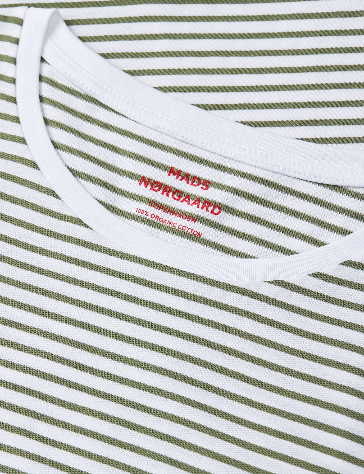 Fine Jersey Stripe Teasy Tee FAV, Four Leaf Clover/Brilliant Whi - Image 2