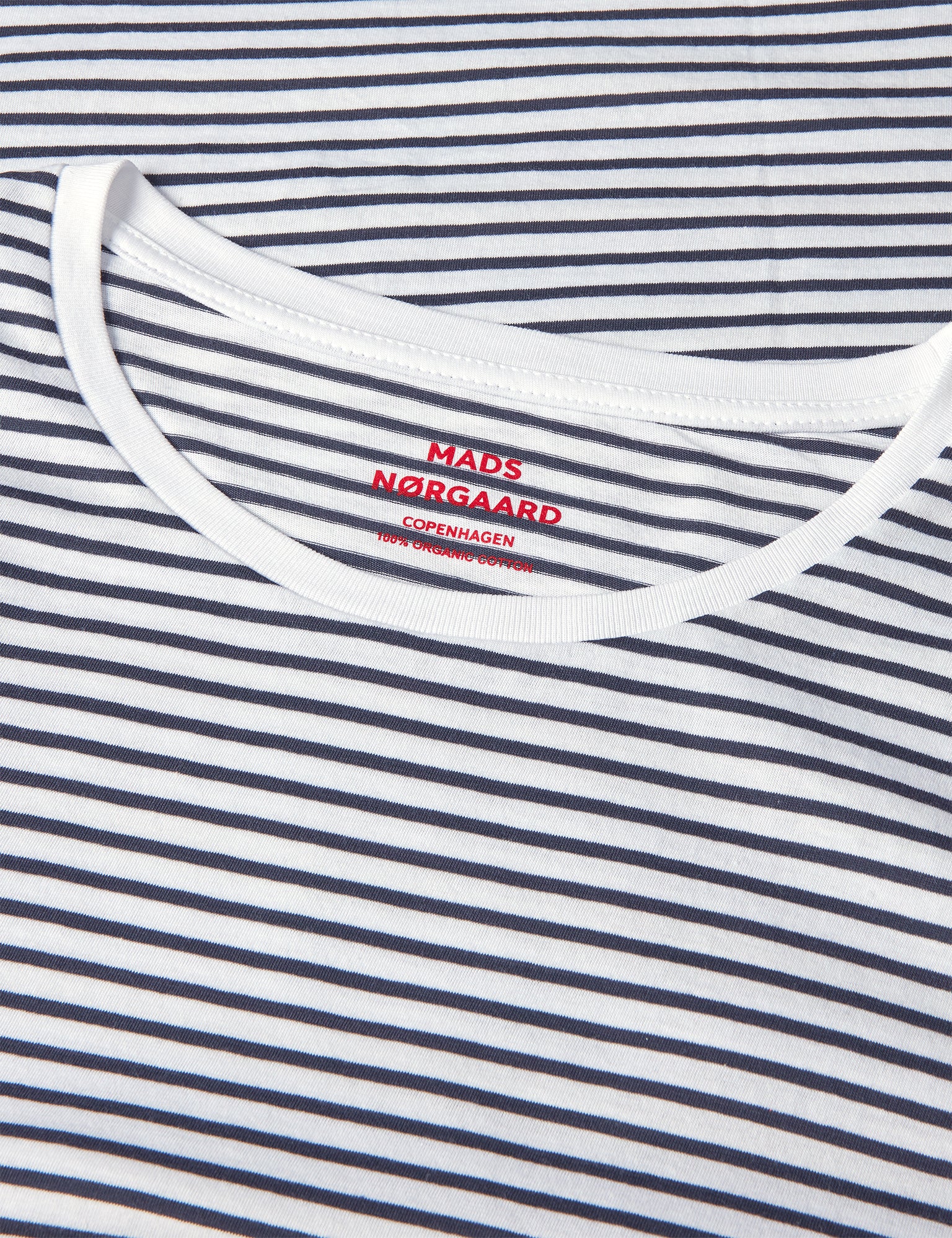 Fine Jersey Stripe Teasy Tee FAV, White/Black - Image 6