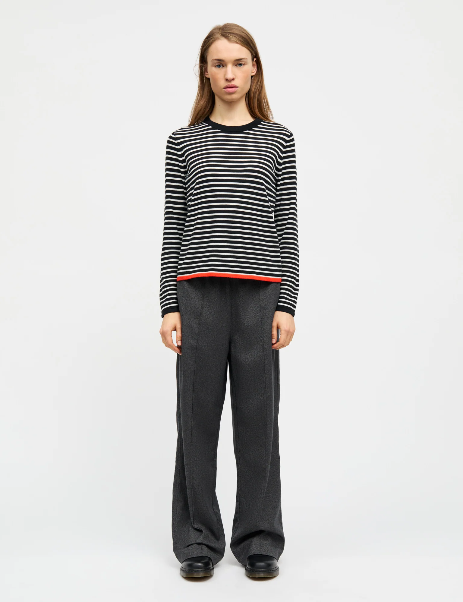 Fine Merino Ivy Knit, Black/Vanilla Ice - Image 2
