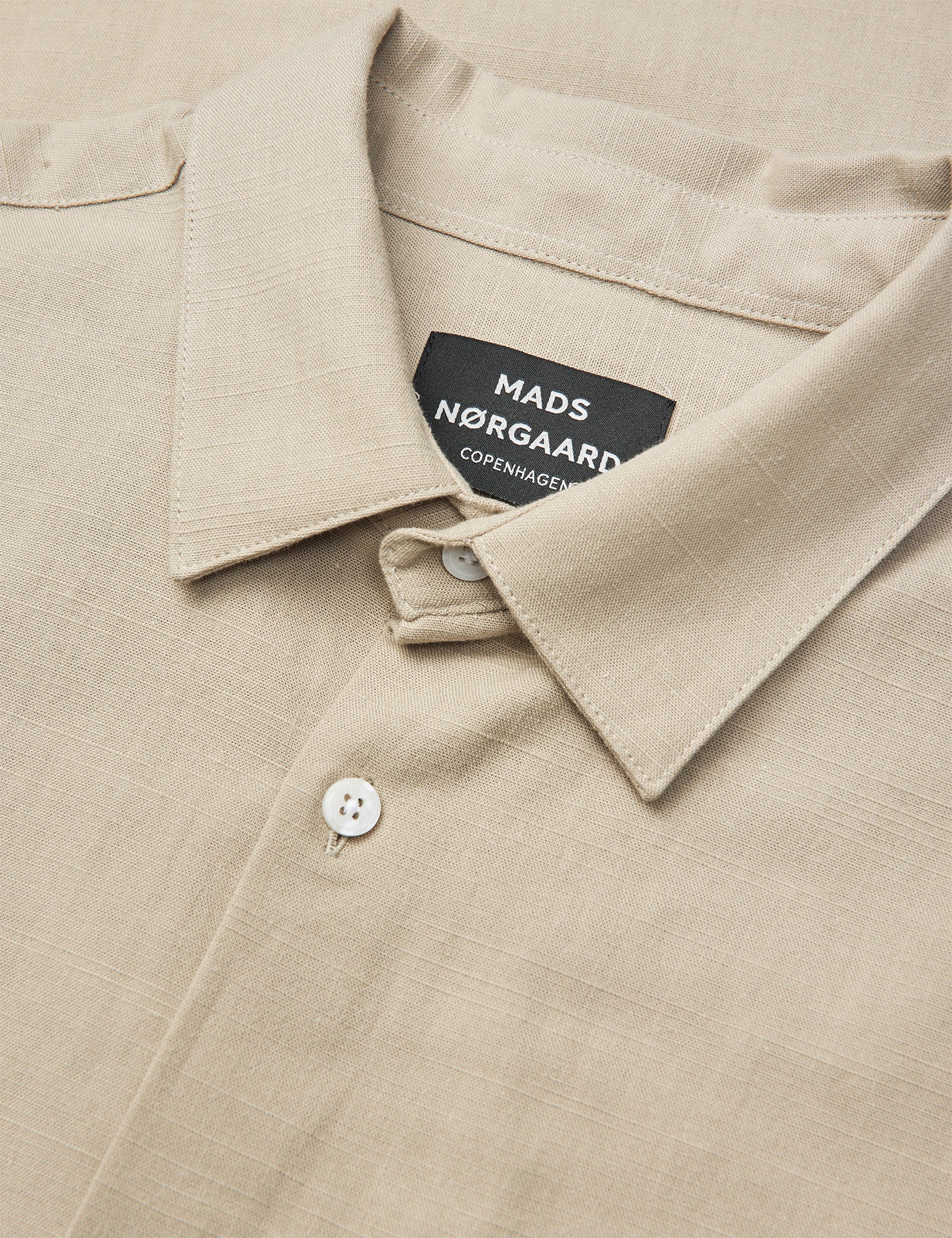 Grida Cotton Victor Shirt SS, Plaza Taupe - Image 3