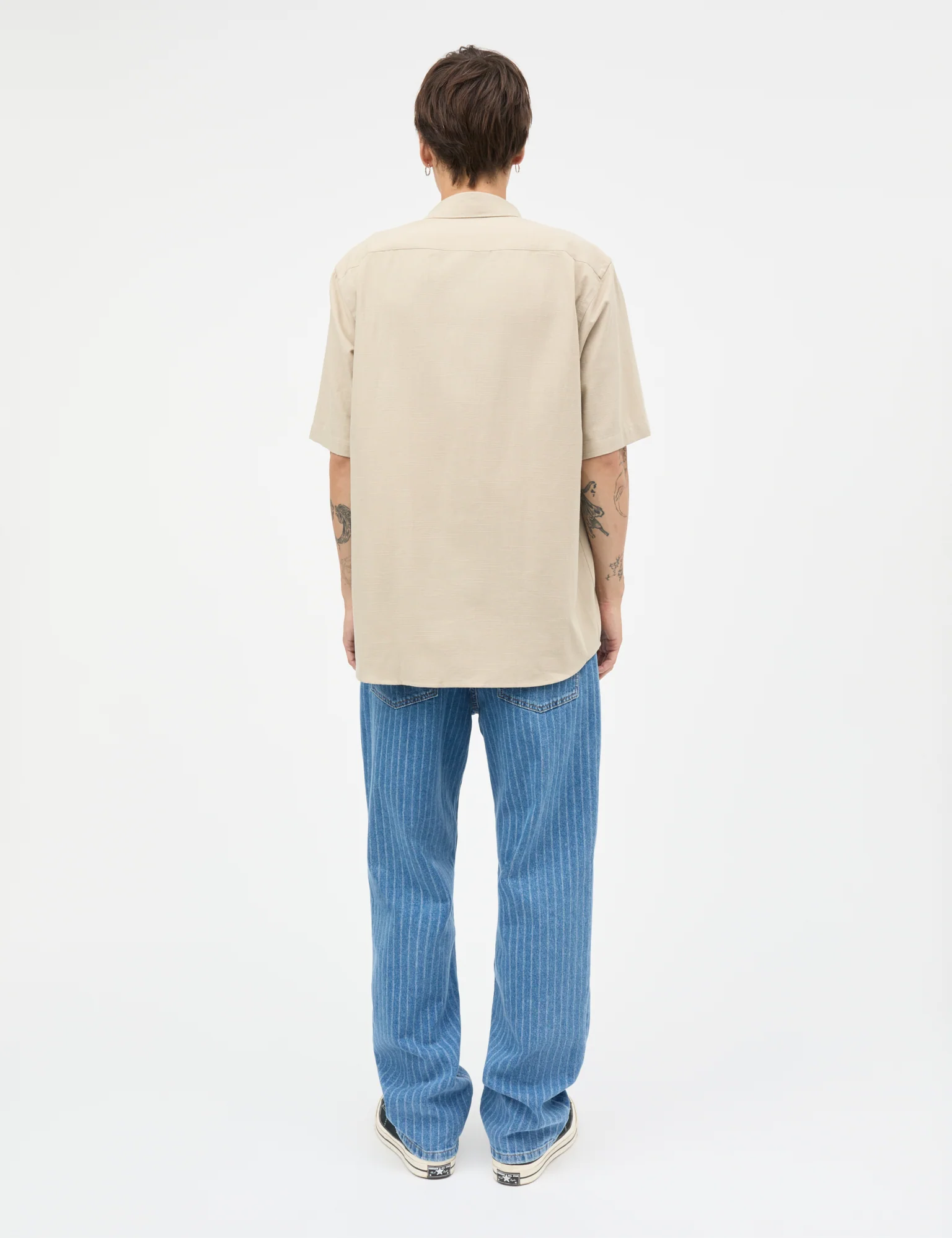 Grida Cotton Victor Shirt SS, Plaza Taupe - Image 4