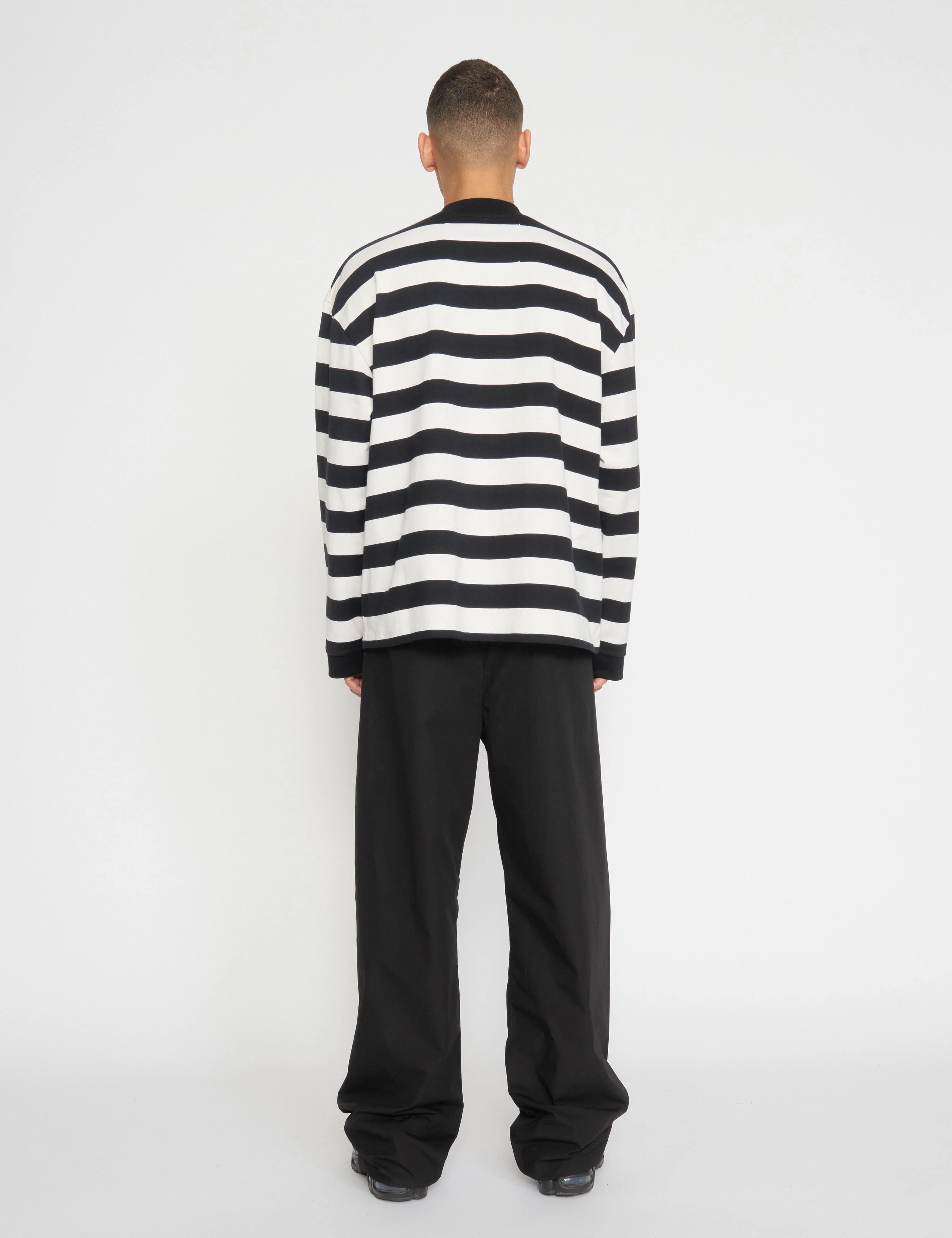 Heavy Single Stripe Jeti Tee LS, Snowwhite/Black - Image 8