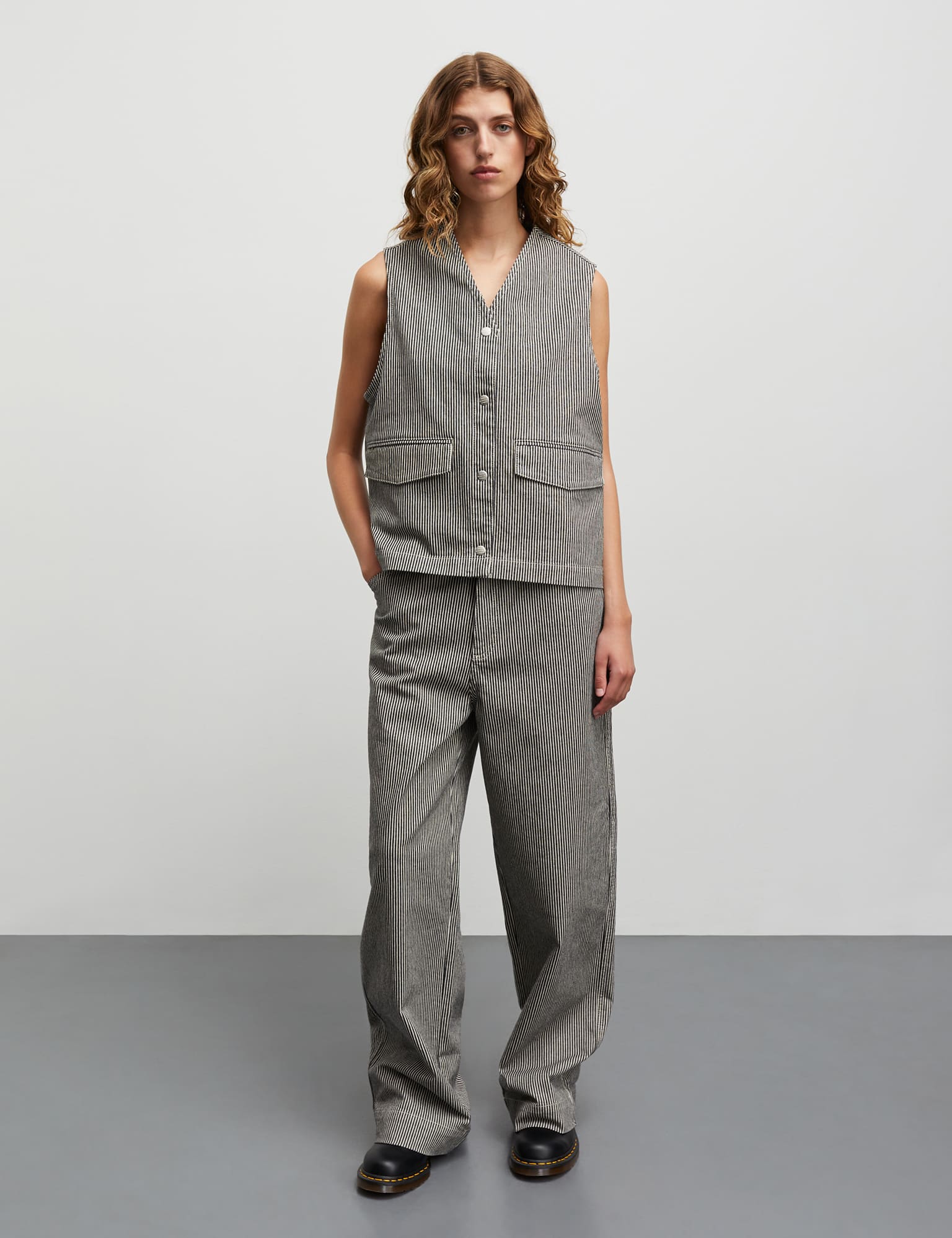 Hickory Punk Kargo Pants, Black/White - Image 2