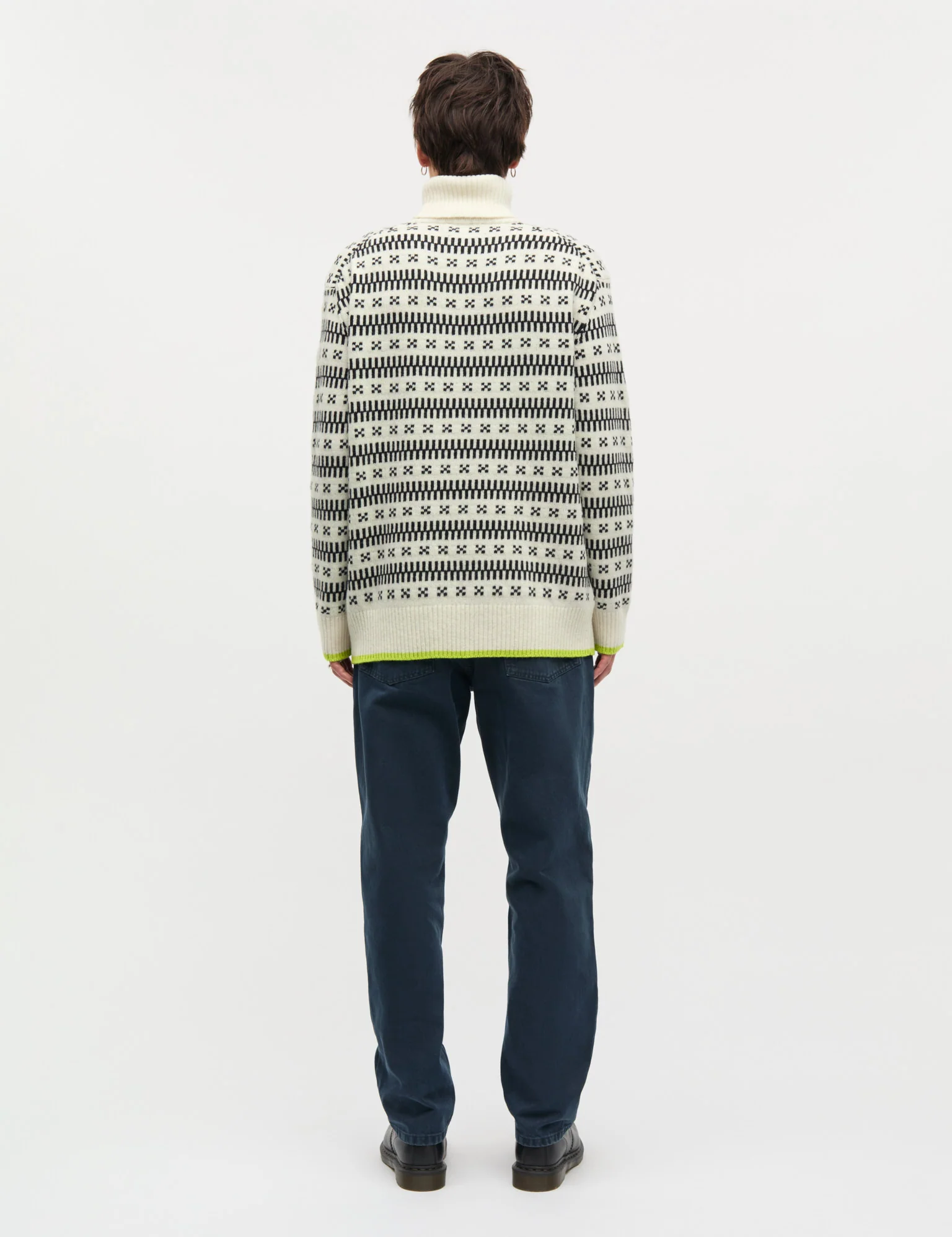 Lambswool Gustav Iceland Turtle Knit, Seedpearl - Image 4