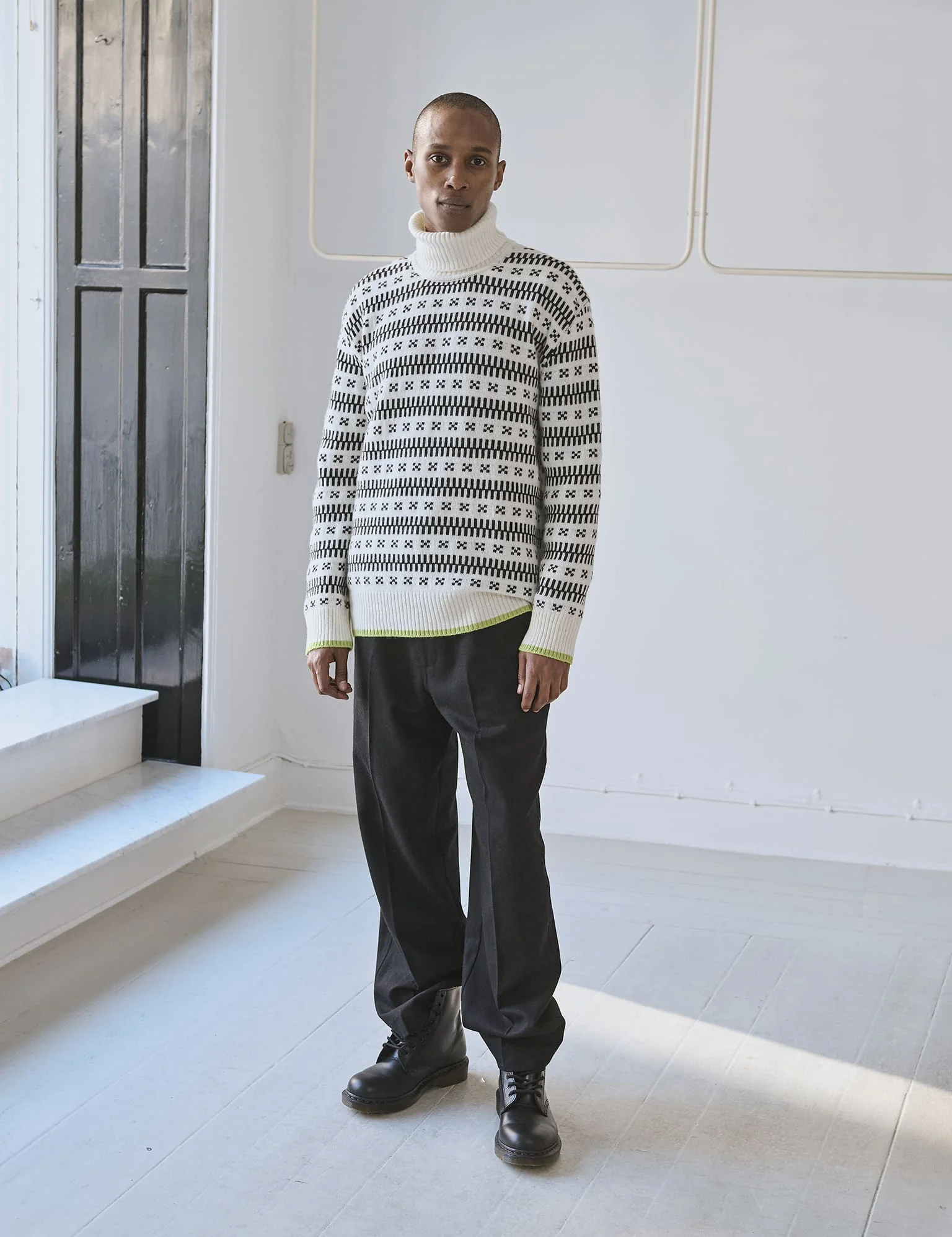 Lambswool Gustav Iceland Turtle Knit, Seedpearl - Image 5