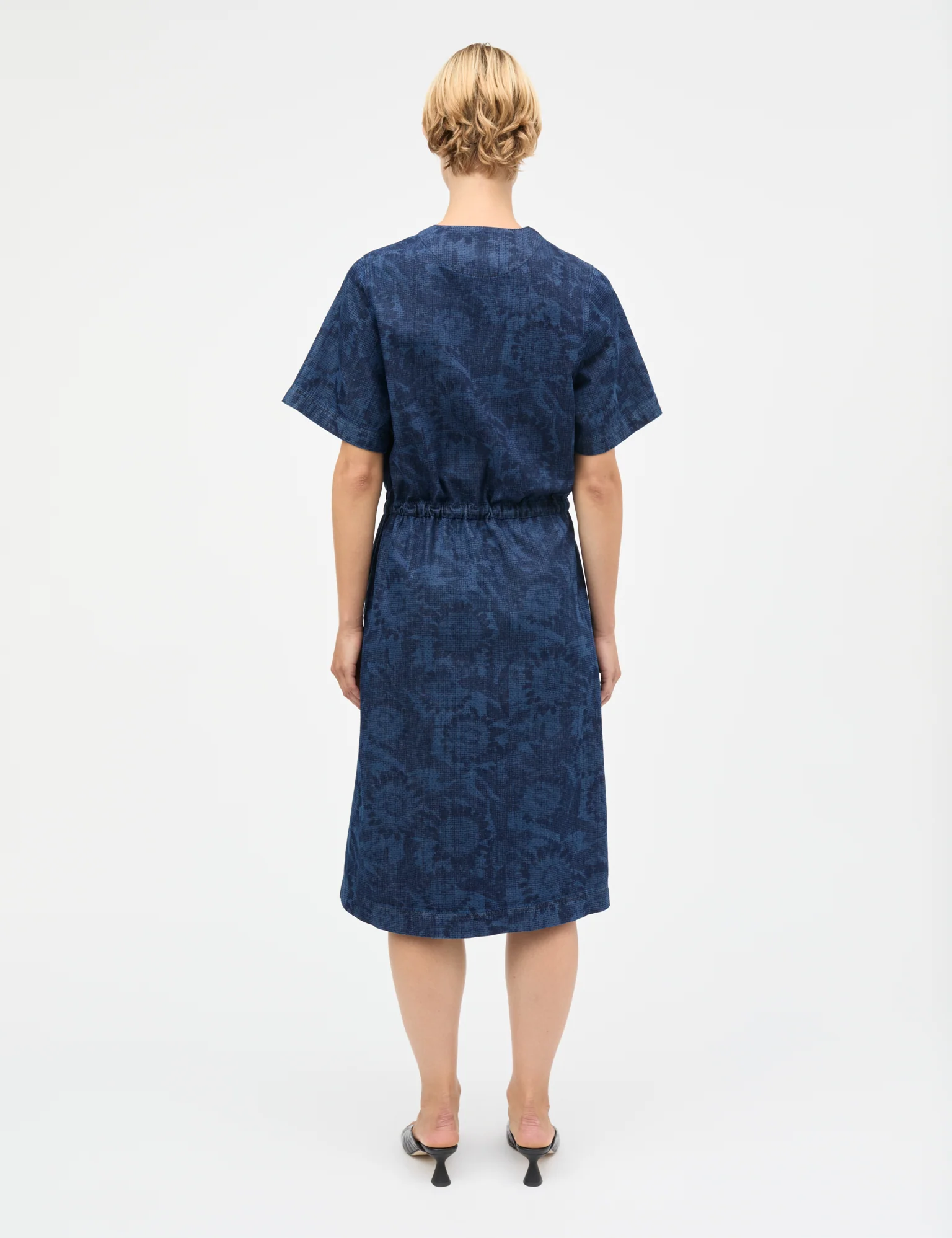 Lazor Denim Sanne Dress, Sunflower AOP - Image 5