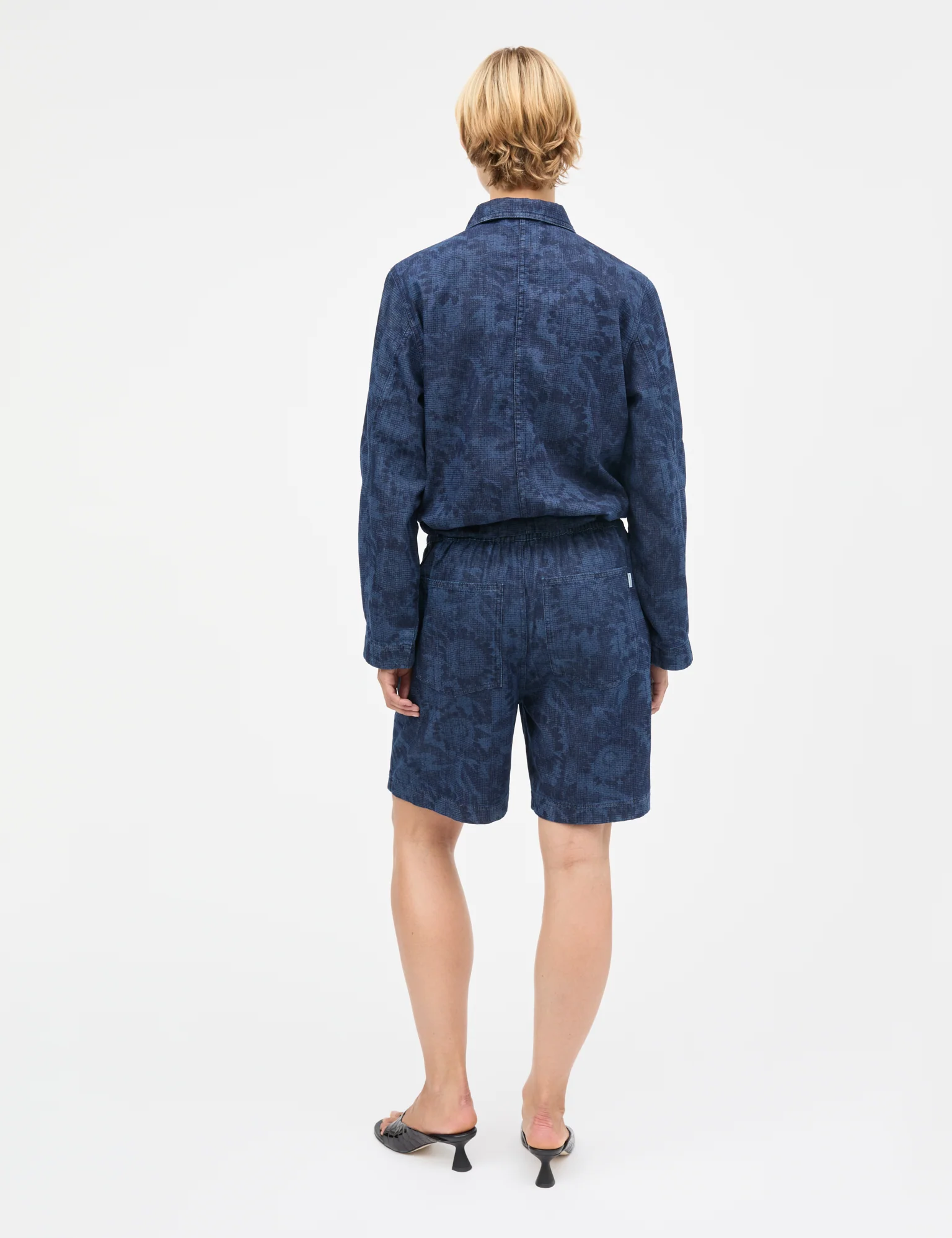 Lazor Denim Sui Short, Sunflower AOP - Image 4