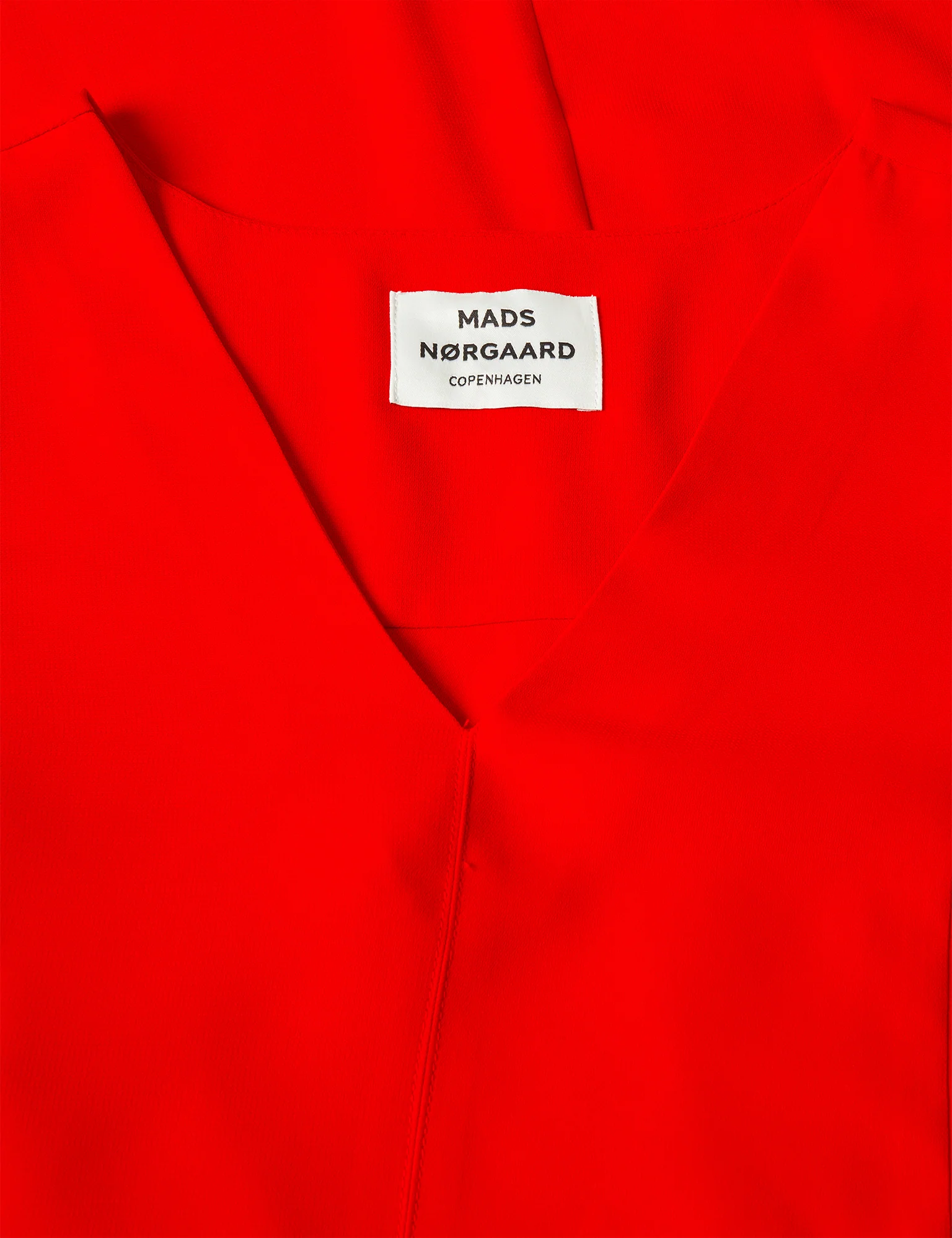 Light Crepe Margot Dress, Fiery Red - Image 3