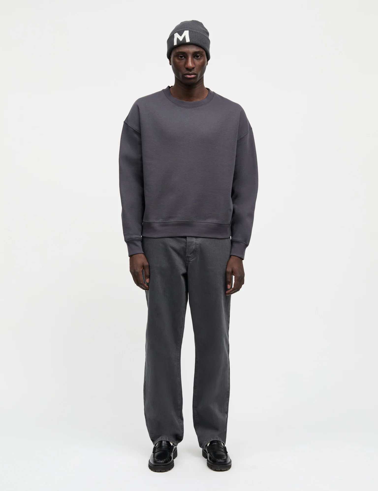 Light Terry Asker Sweat, Asphalt - Image 2
