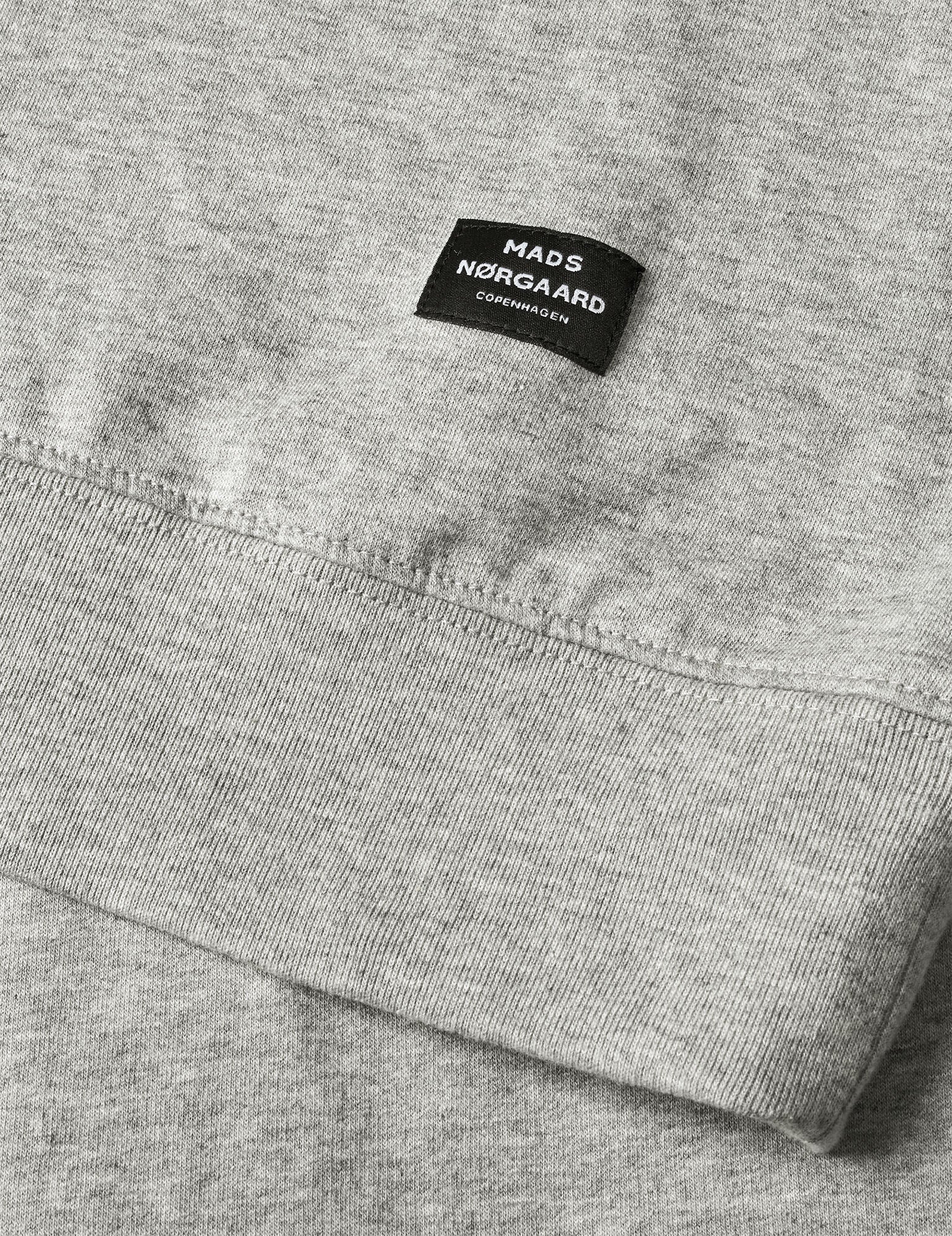Light Terry Half Zip Sweat INS, Grey Melange - Image 2