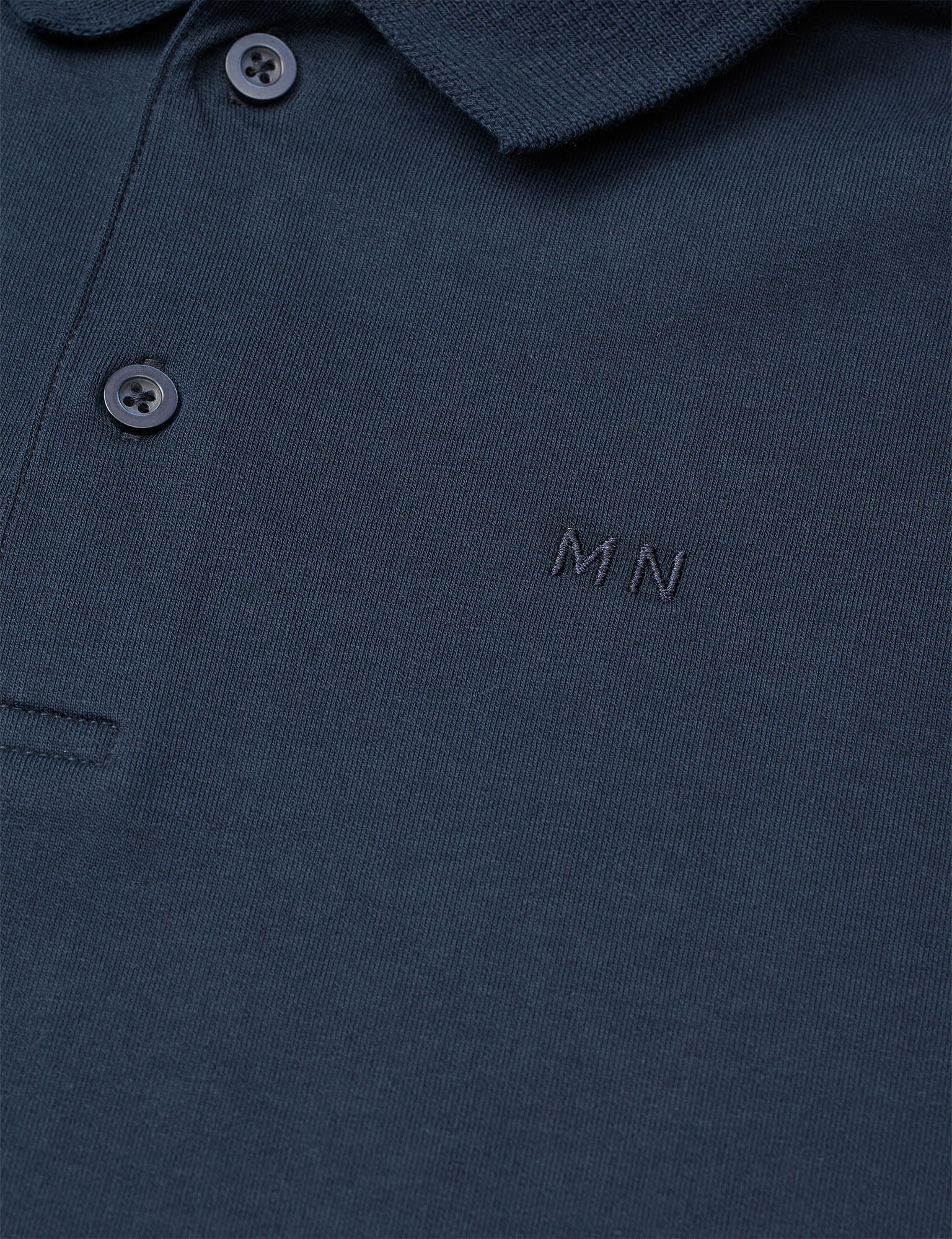 Light Terry Jan Polo L/S, Sky Captain - Image 3