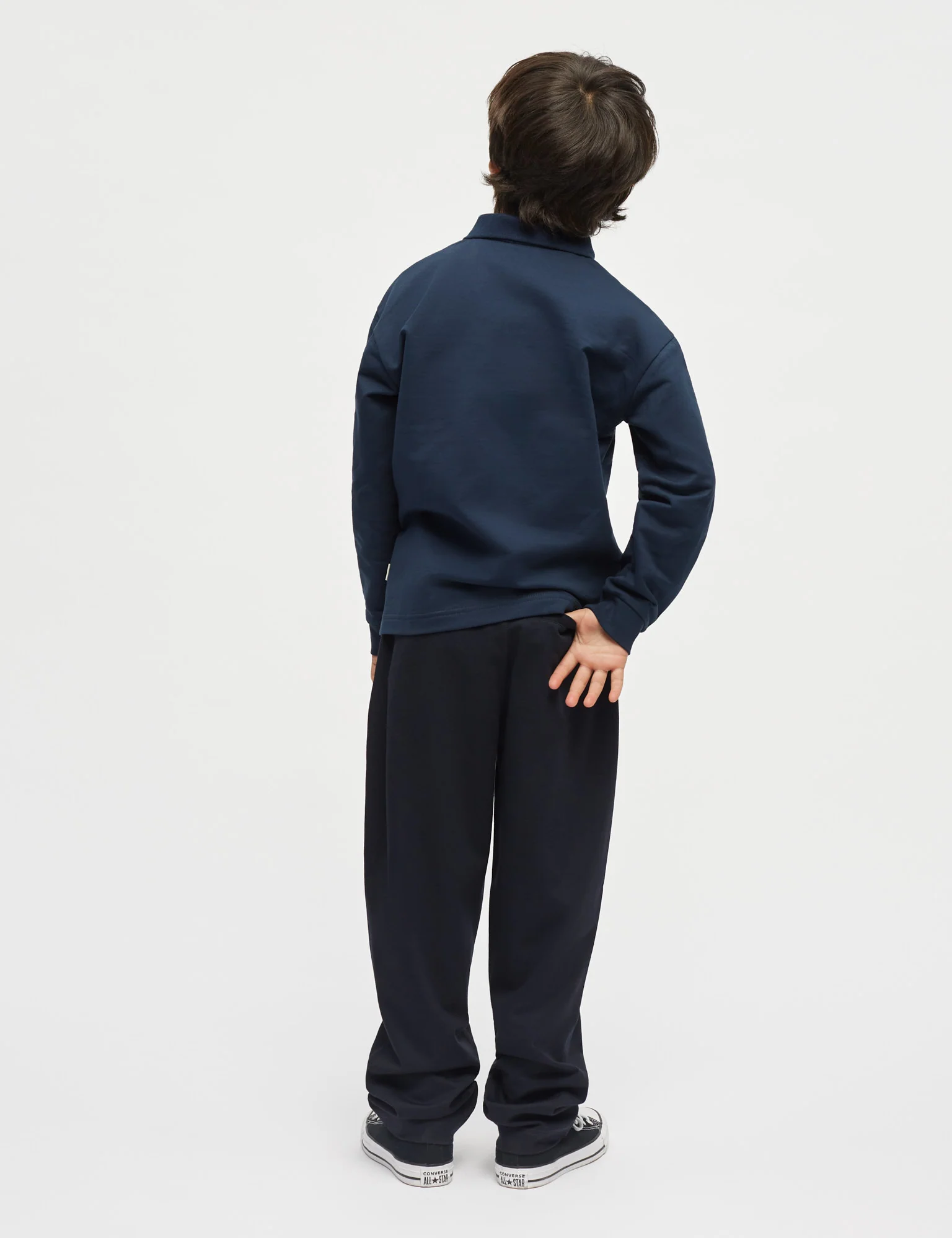 Light Terry Jan Polo L/S, Sky Captain - Image 4