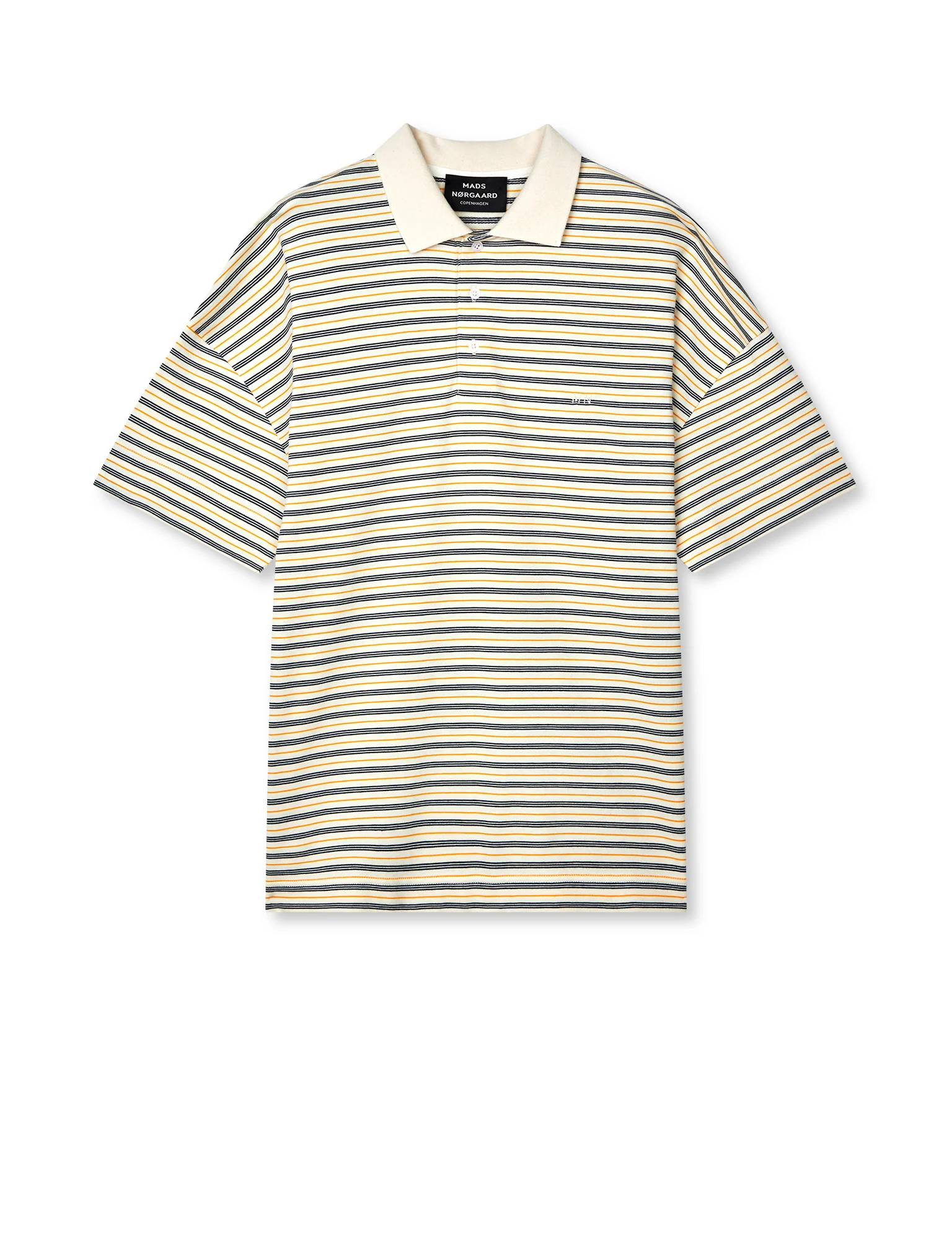 Light Terry Polo SS ST  Tee, Vanilla Ice/Sky Captain/Zinnia