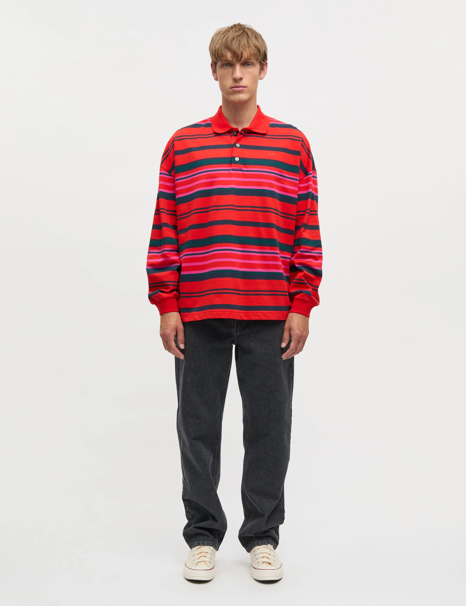 Light Terry Polo ST Sweat, Fiery Red Multi ST. - Image 2