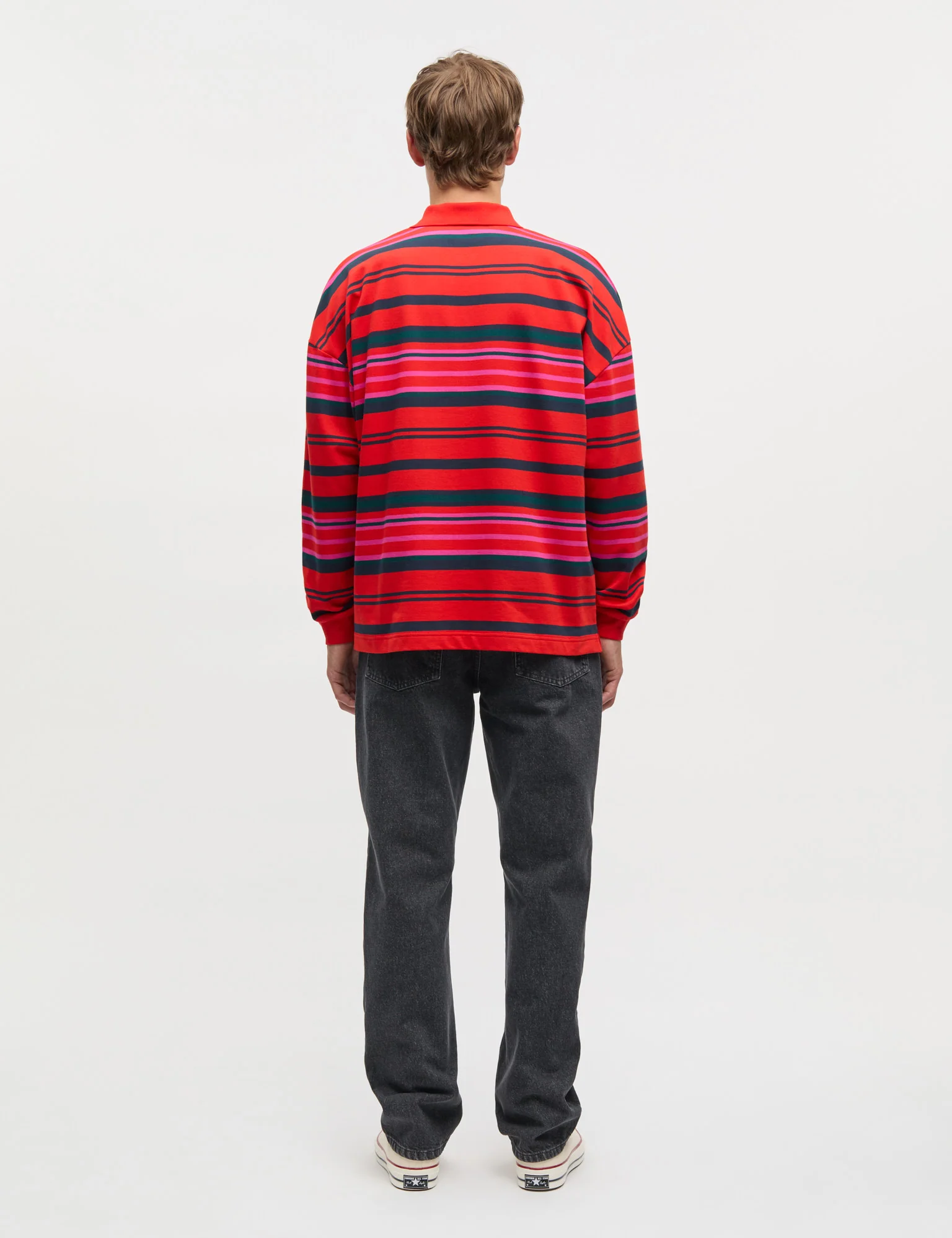 Light Terry Polo ST Sweat, Fiery Red Multi ST. - Image 4