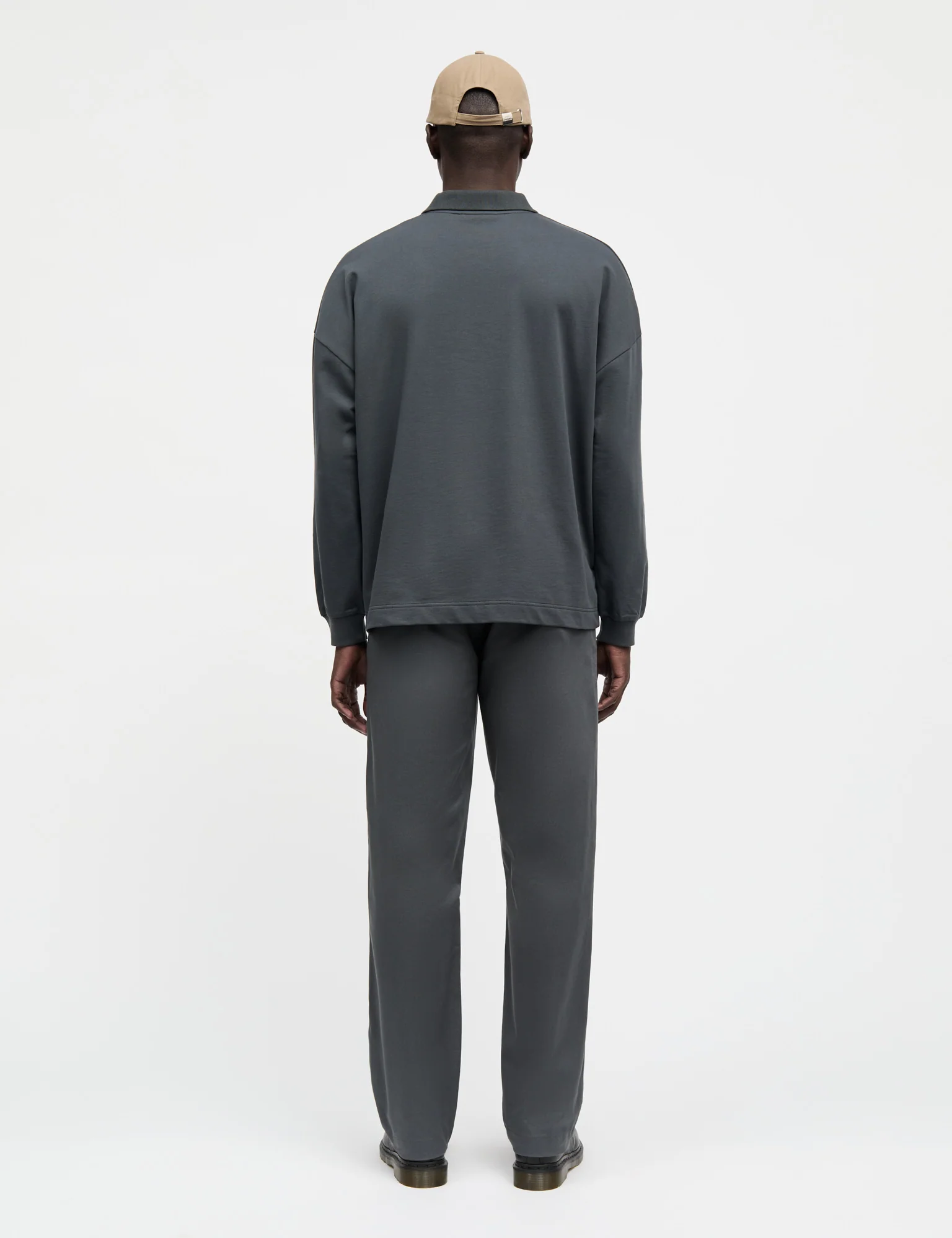 Light Terry Polo Sweat, Asphalt - Image 4