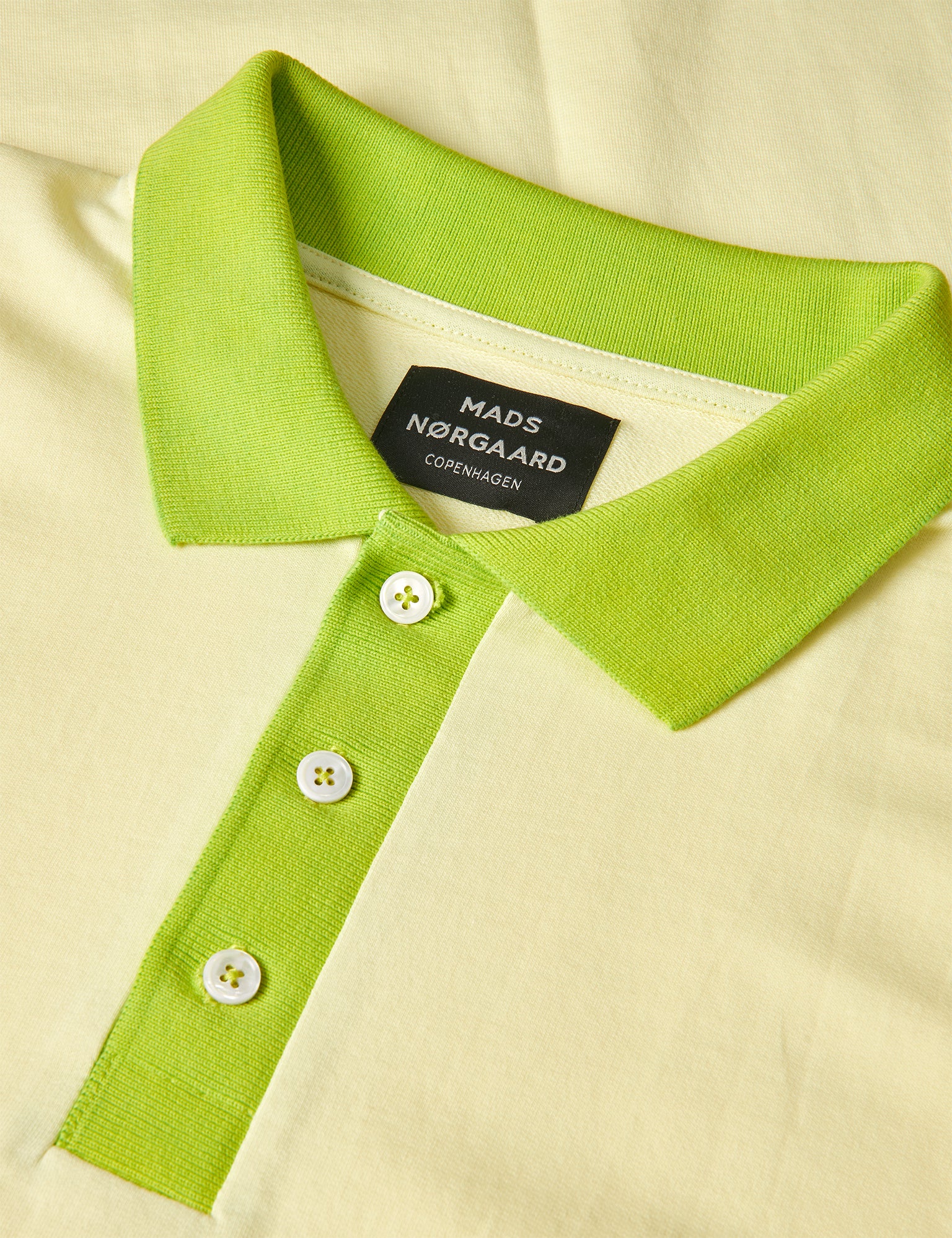 Light Terry Polo Sweat, Tender Yellow - Image 3