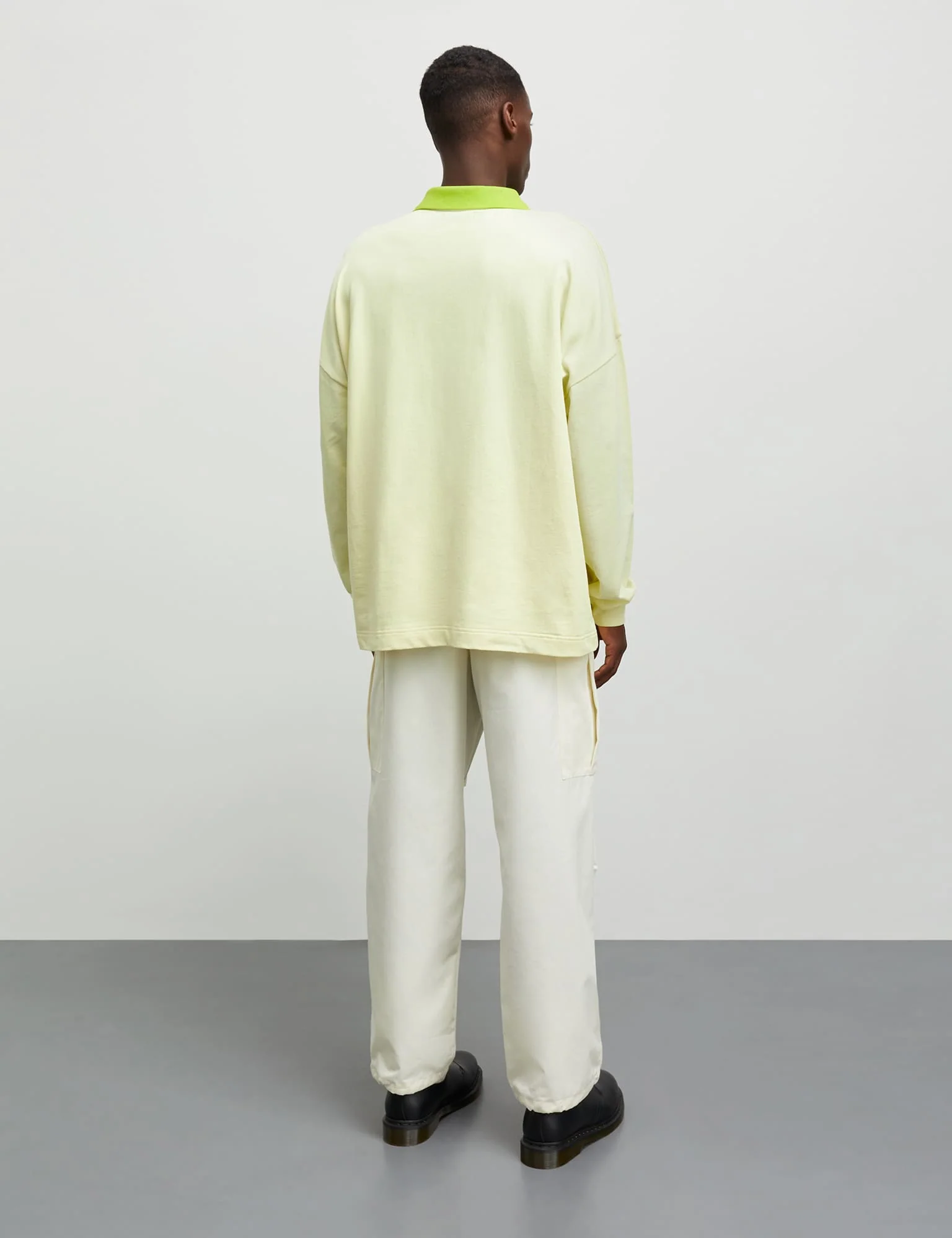 Light Terry Polo Sweat, Tender Yellow - Image 4