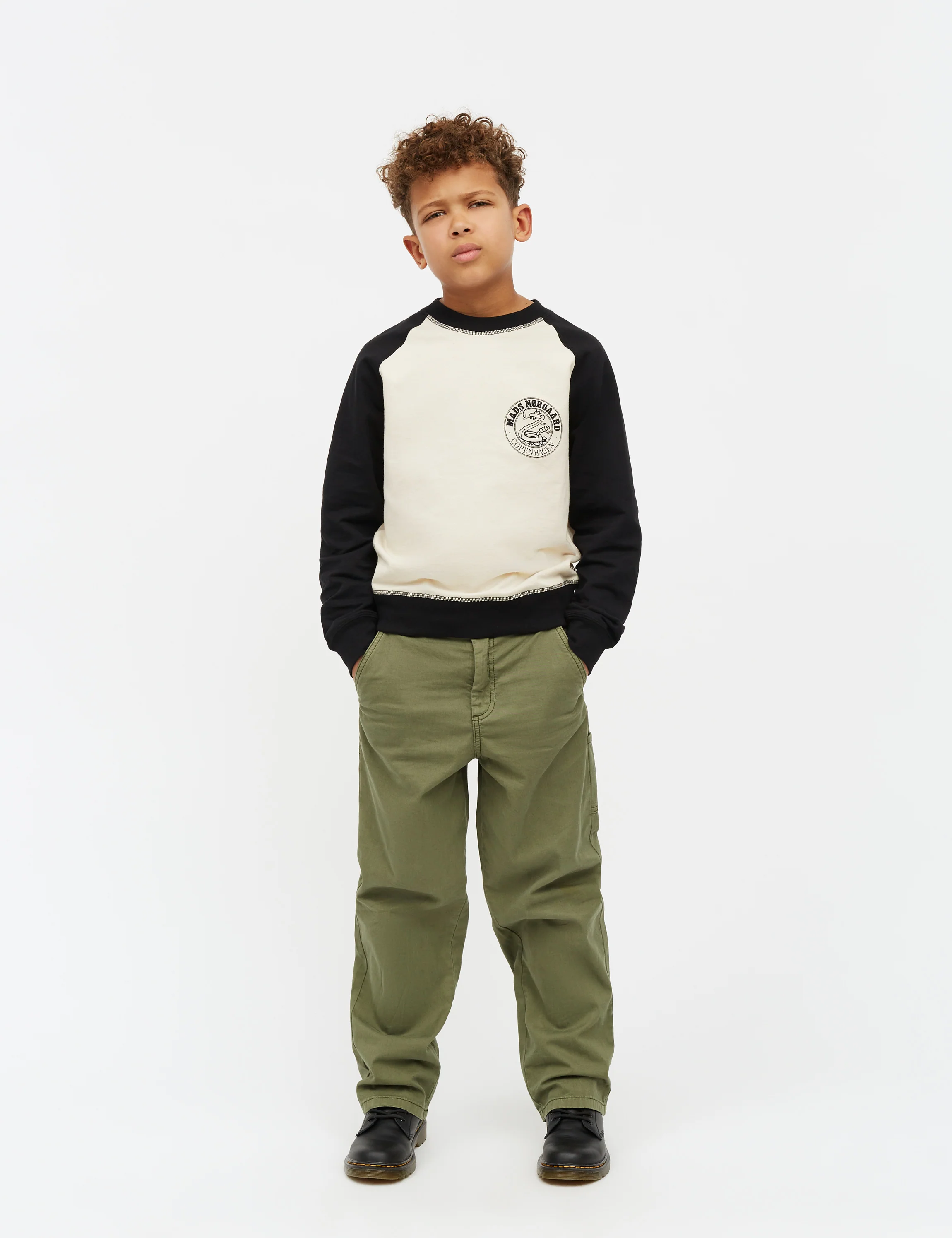 Light Terry Soliman Sweatshirt, Rainy Day/Jet Black - Image 2