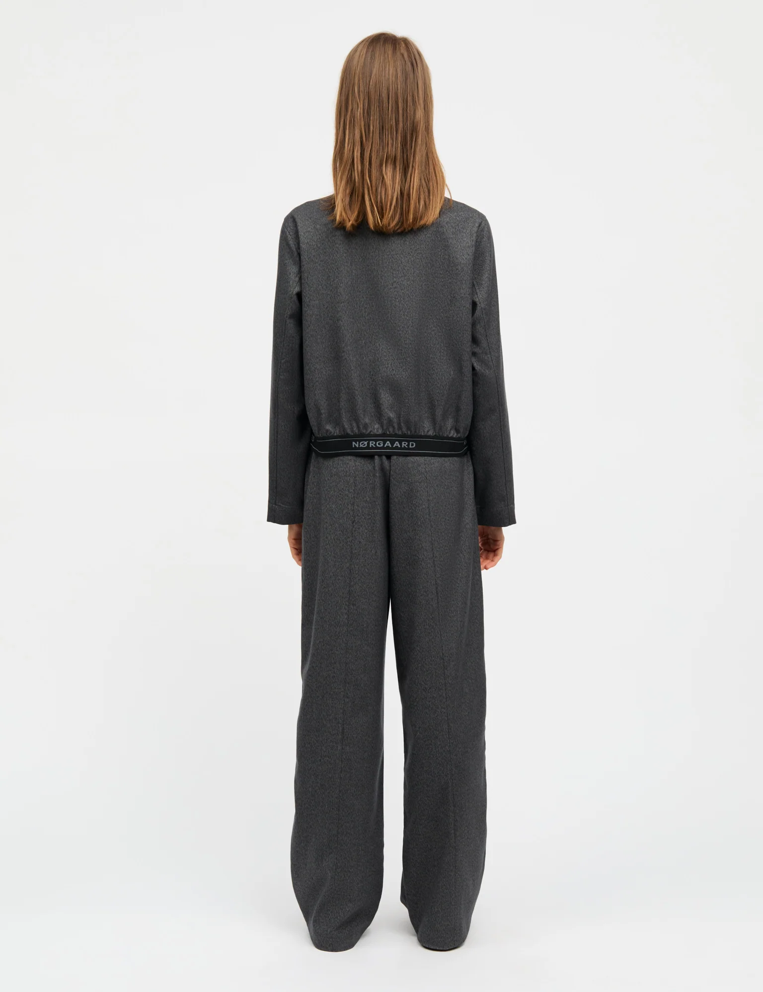 Melange Harly Pants, Dark Grey Melange - Image 3