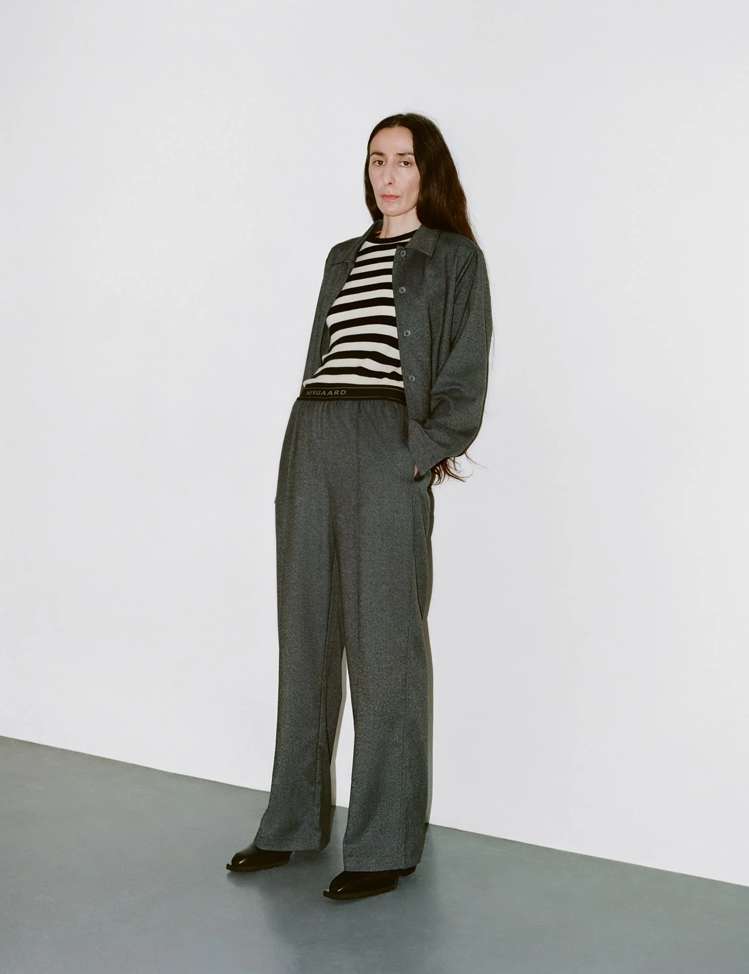 Melange Selena Jacket, Dark Grey Melange - Image 5