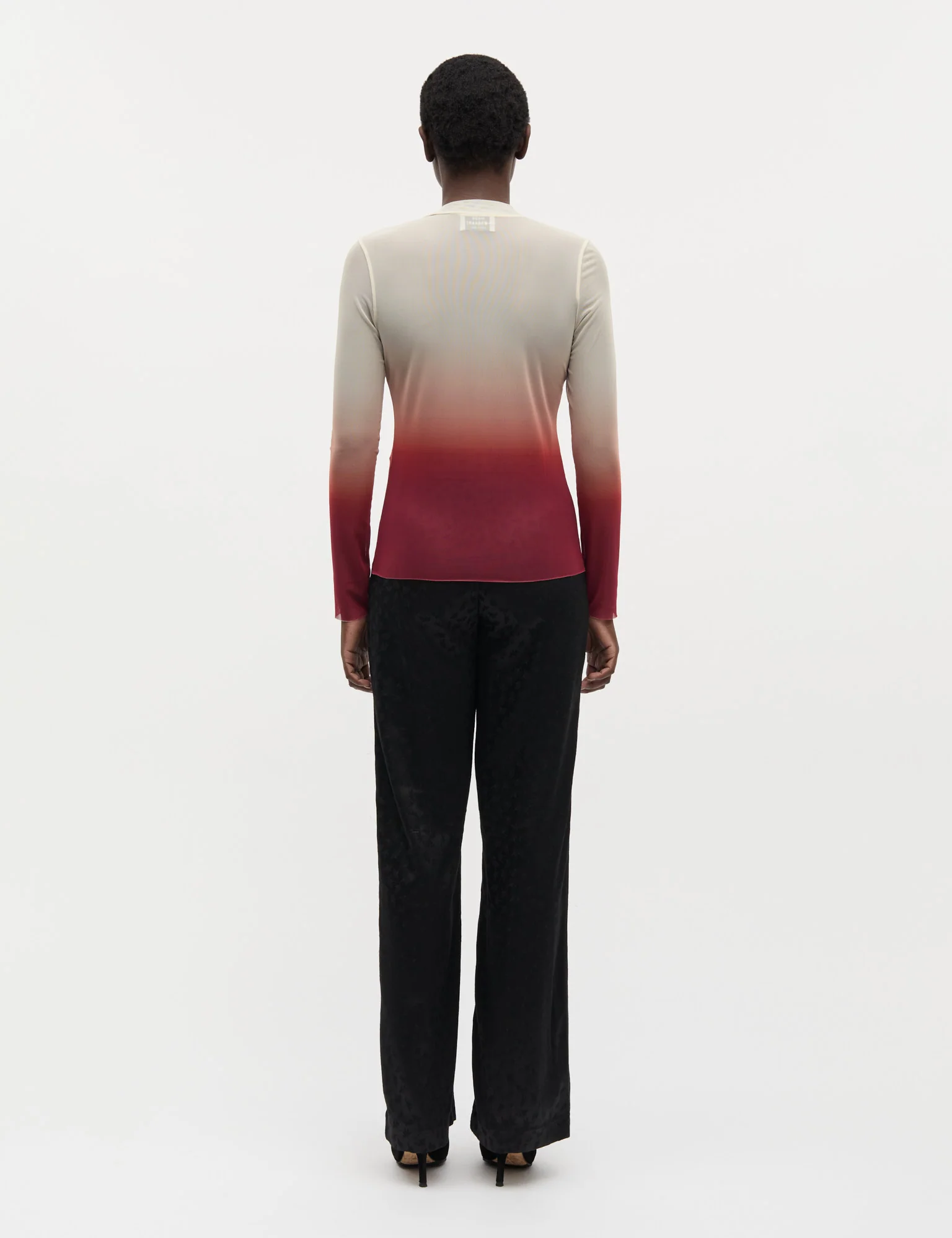 My Mesh Mia Top AOP, Winery/Seedpearl - Image 4