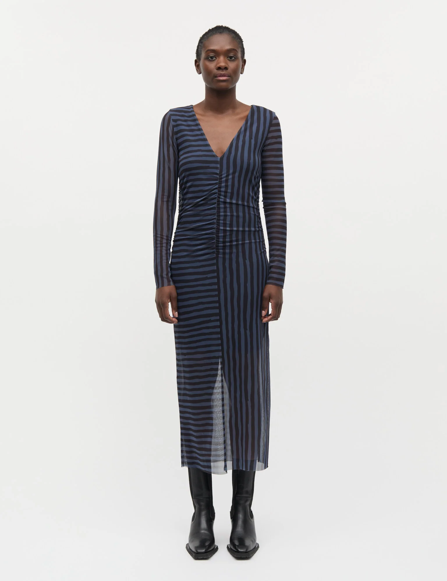 My Mesh Misa Dress AOP, Parisian Night/Black - Image 2