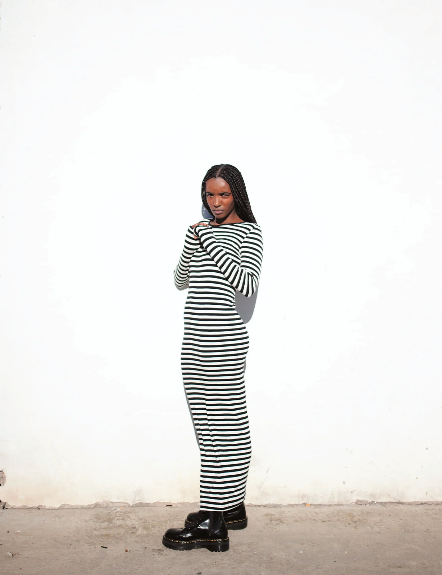 NPS Long John Dress Broadway, Black/Ecru - Image 3