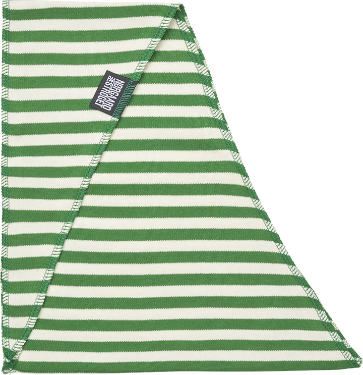 NPS Scarf Triangle, Green/Ecru - Image 2