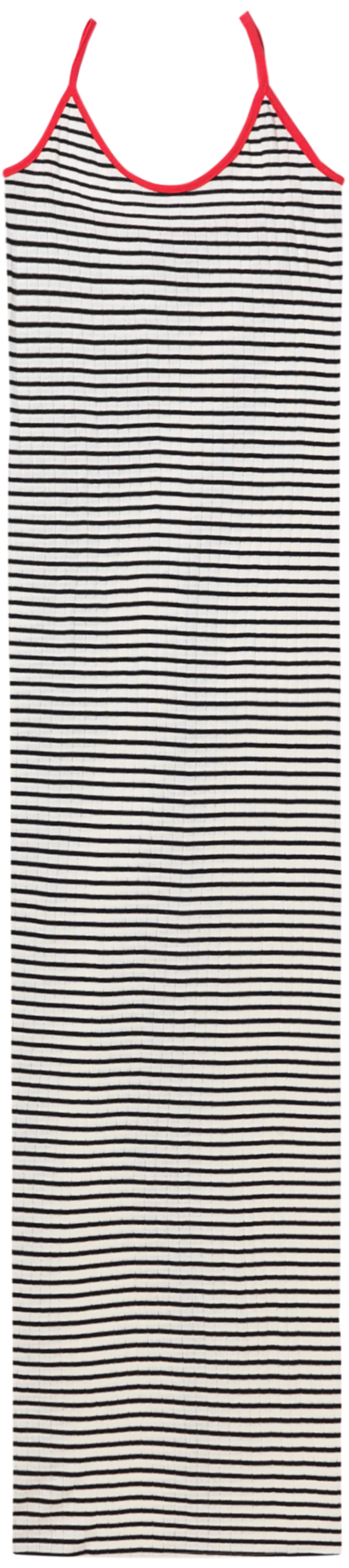 NPS Strap Dress NPS Stripe, Ecru/Black - Image 6