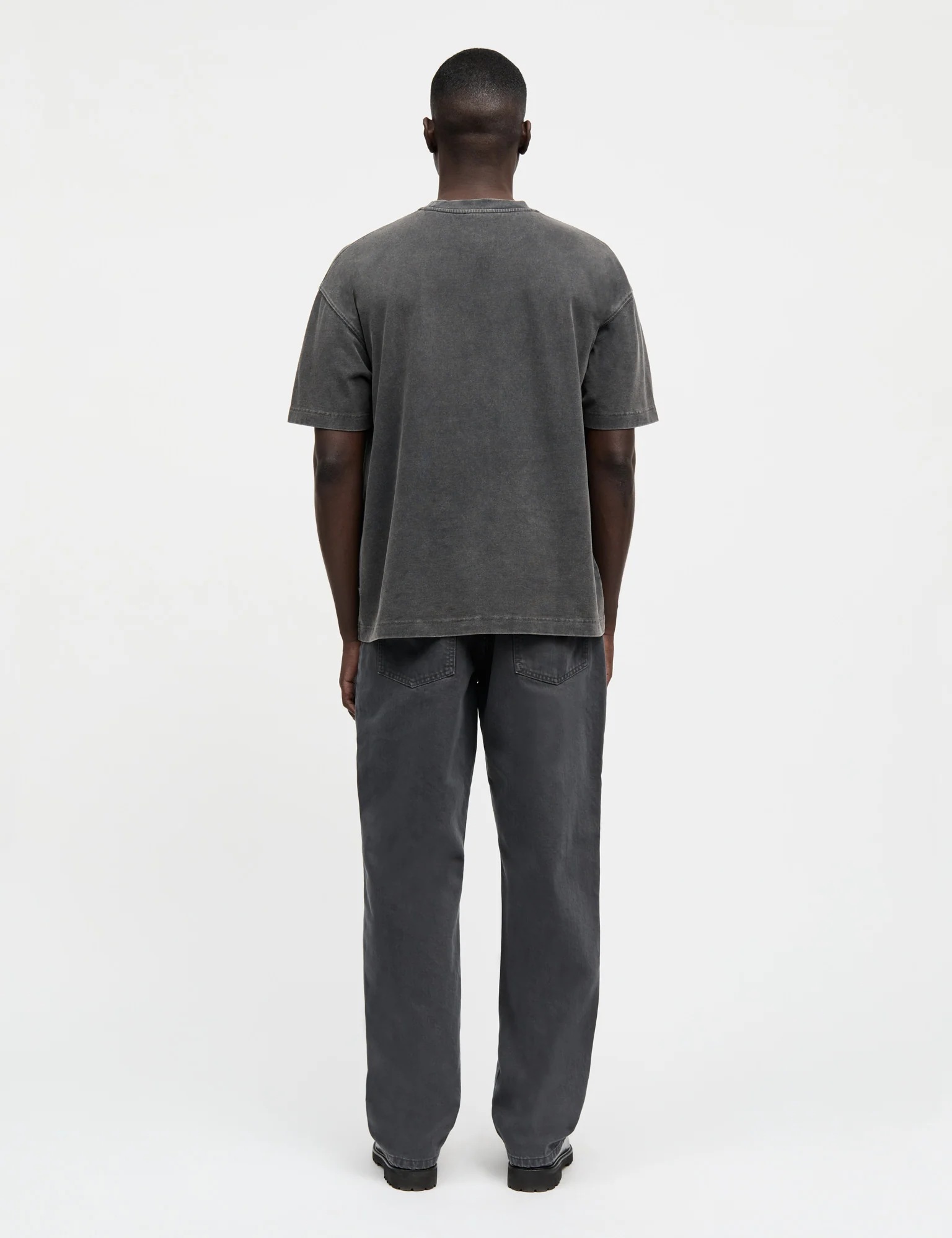 Open-End Dye Big Tee, Black - Image 4