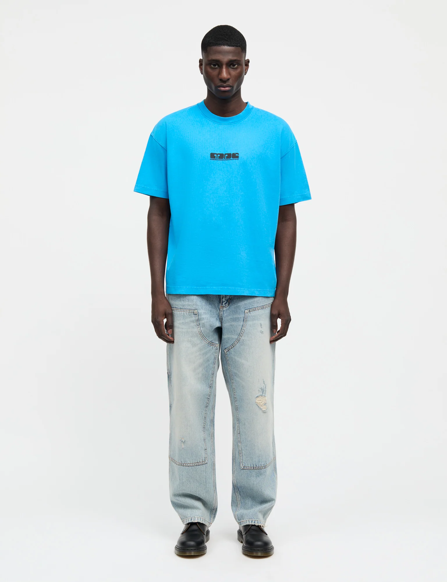Open-End Dye Big Tee, Malibu Blue - Image 2