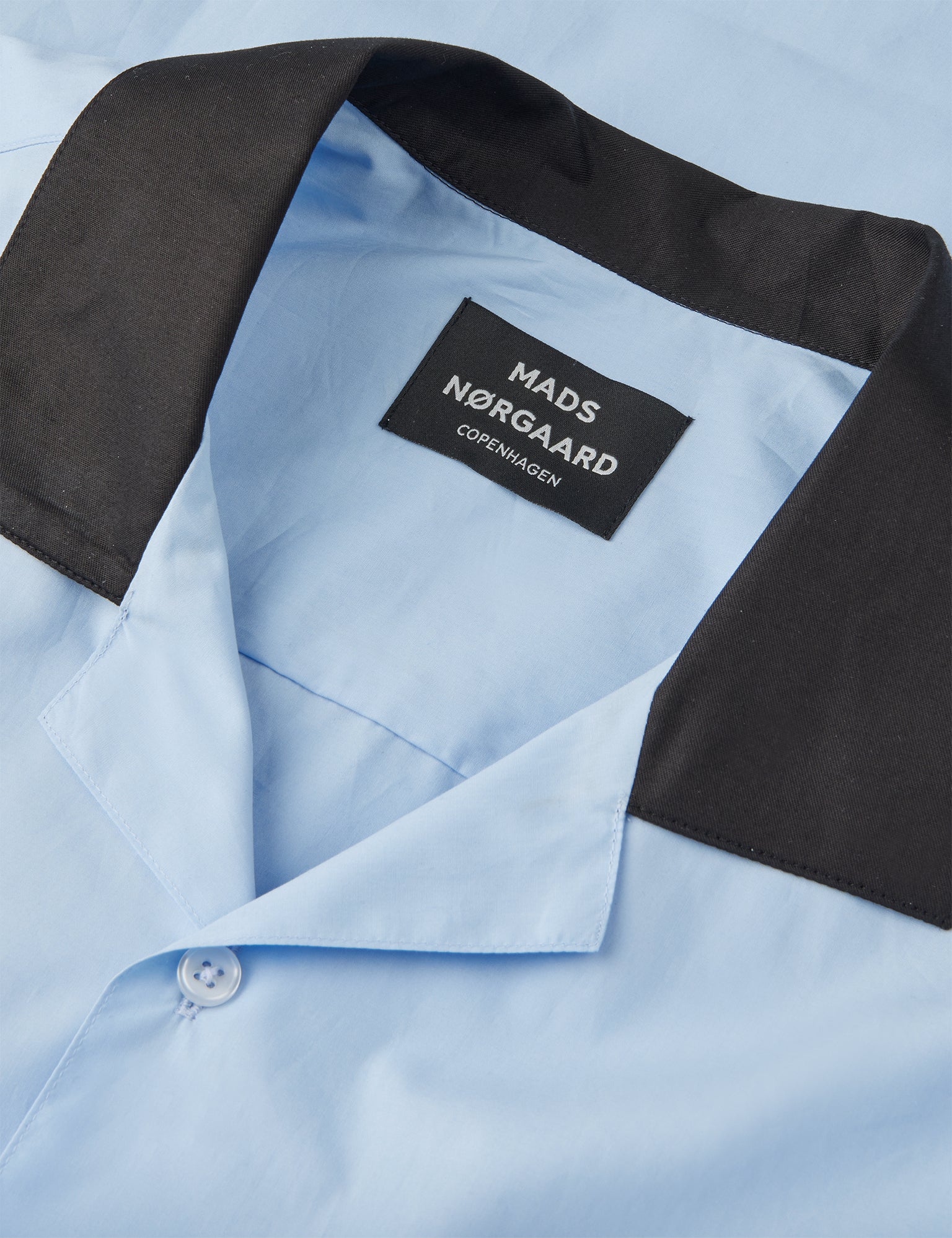 Prime Cotton Poplin Kenji Shirt SS, Cashmere Blue - Image 3