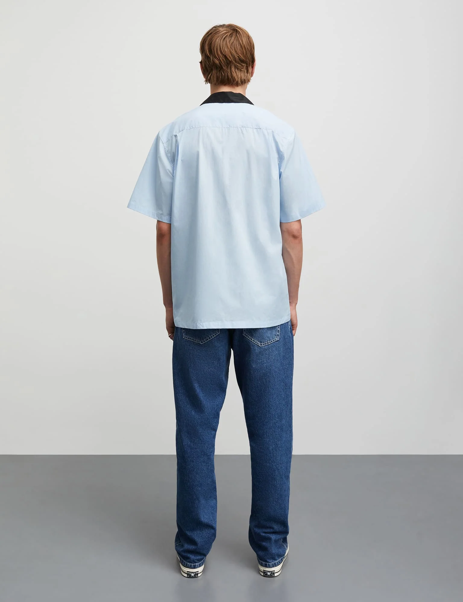 Prime Cotton Poplin Kenji Shirt SS, Cashmere Blue - Image 4