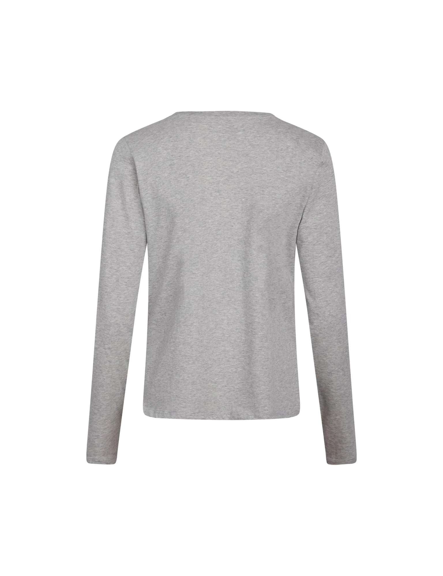 Fine Jersey Tenna Tee LS FAV, Light Grey Melange - Image 3