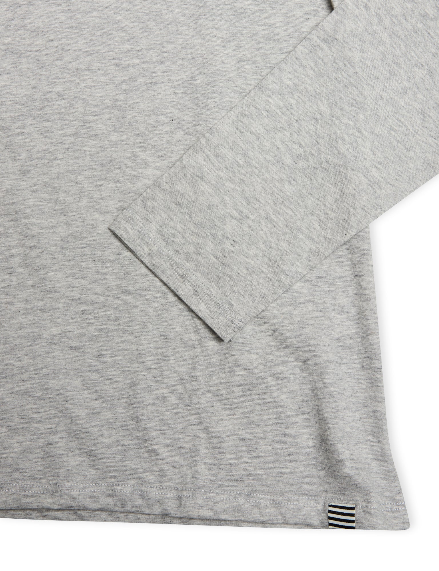 Fine Jersey Tenna Tee LS FAV, Light Grey Melange - Image 4