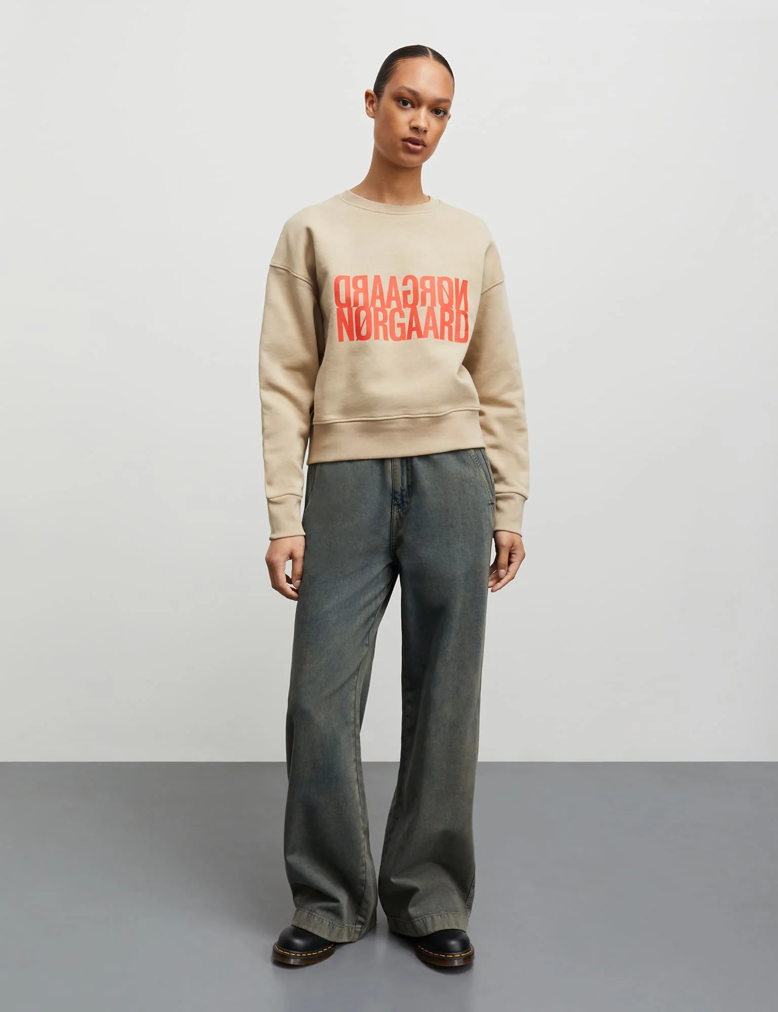 Original Sweat Tilvina Sweatshirt, Trench Coat Melange - Image 2