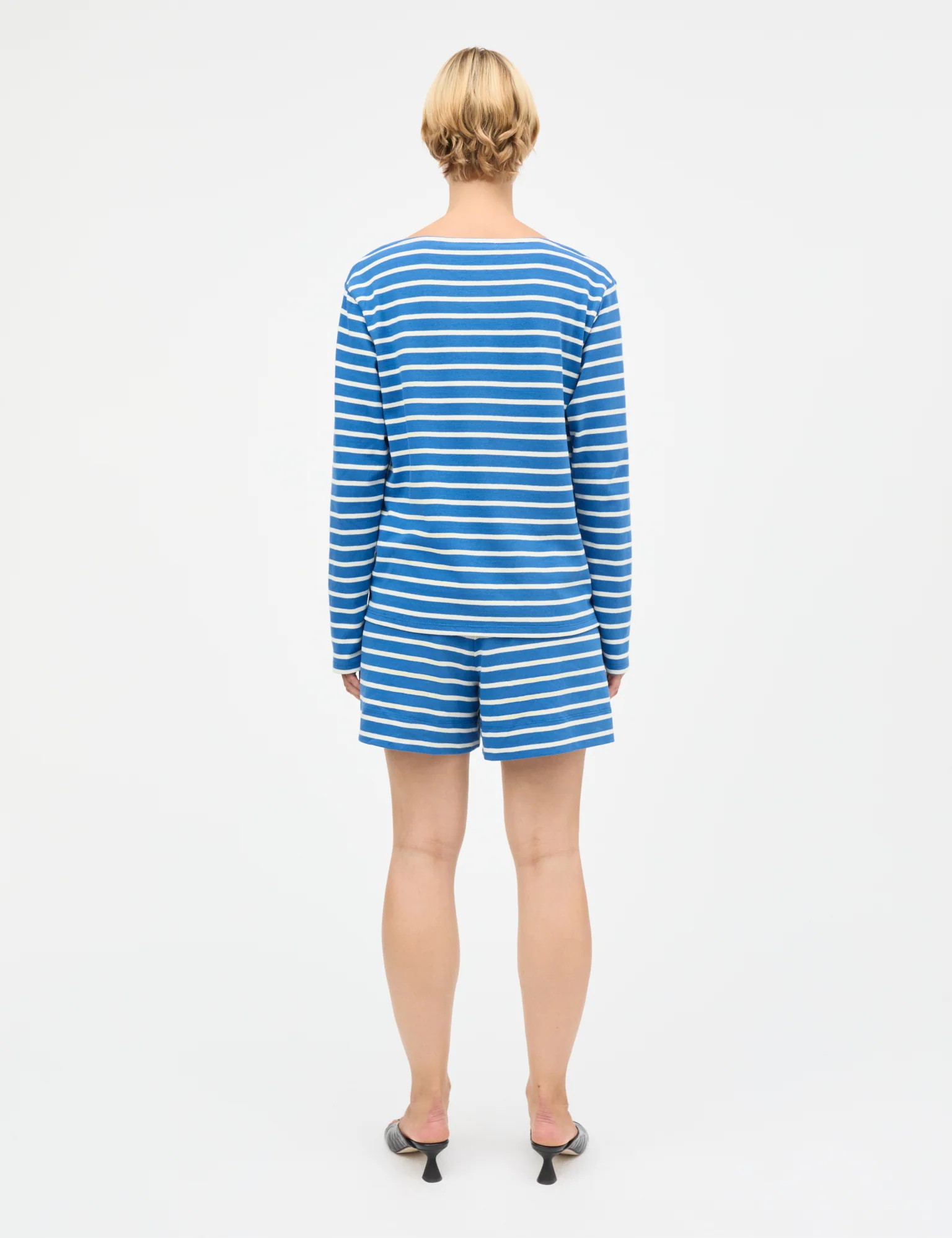 Pablo Gabi Tee LS, Vanilla Ice/Bright Cobalt - Image 4